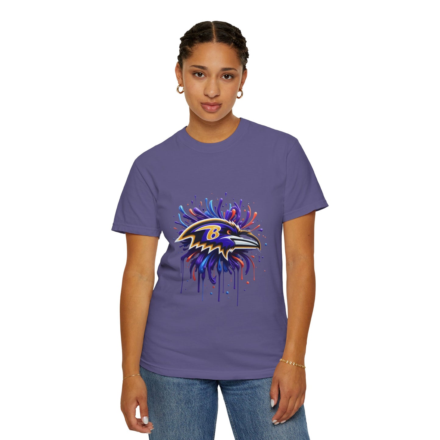 Baltimore Ravens Splatter Graphic T-Shirt, Unisex Sports Apparel, Fan Gear, Game Day Outfit, Gift for Ravens Fans