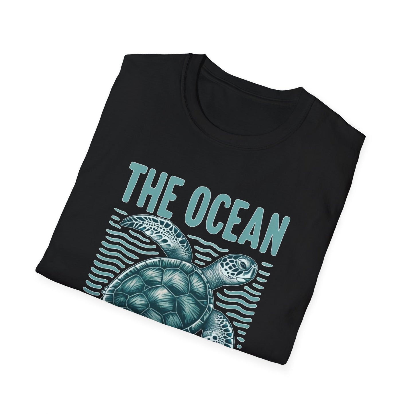 Ocean Calling Unisex Softstyle T-Shirt, Sea Turtle Tee, Beach Lover Shirt, Gift for Ocean Enthusiasts, Summer Clothing - To Be Designs
