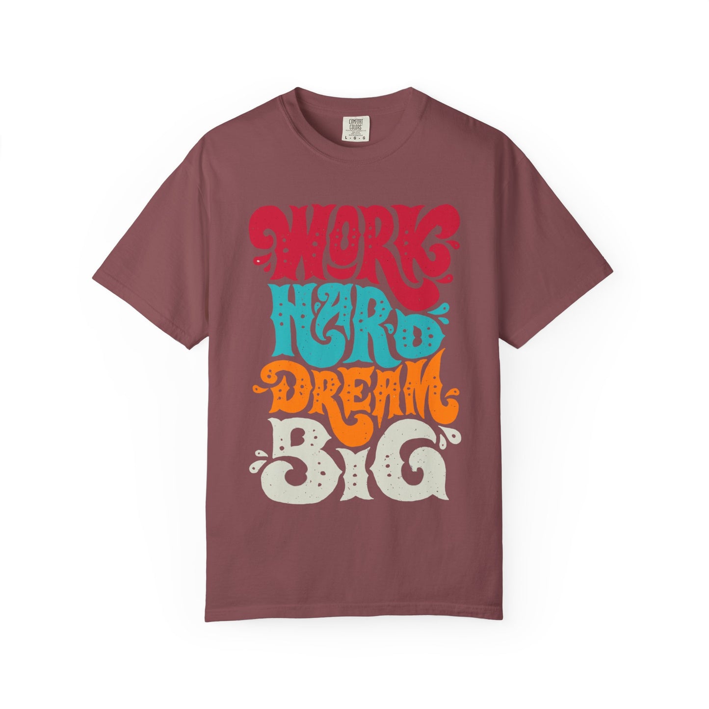 Motivational T-Shirt - "Work Hard Dream Big" - Unisex Tee, Inspirational Gift, Casual Wear, Trending Apparel, Perfect for Everyday