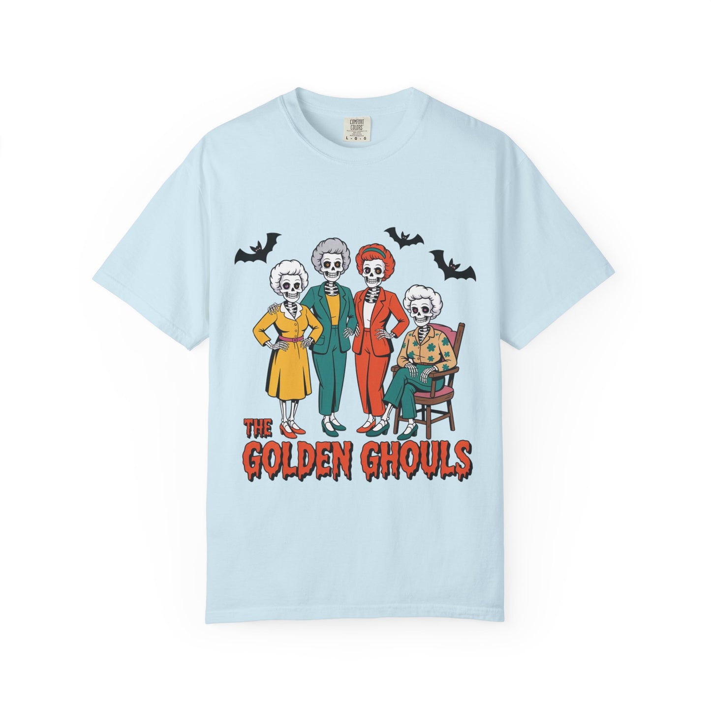 Golden Ghouls Unisex T-Shirt, Halloween Tee, Vintage Style Shirt, Gift for Fans, Retro Graphic Tee, Spooky Apparel