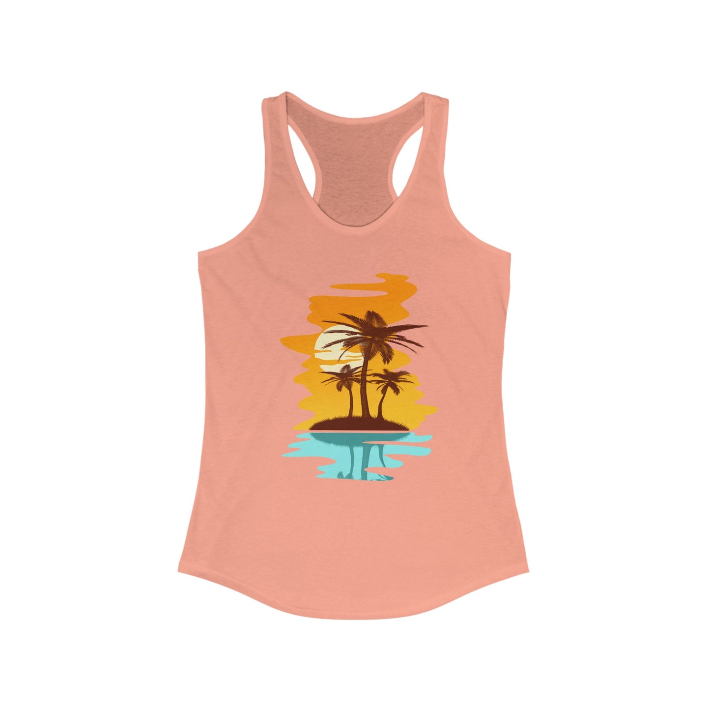 Tropical Paradise Racerback Tank - Perfect for Summer, Beach Days, Yoga, Casual Outings, Gift for Her