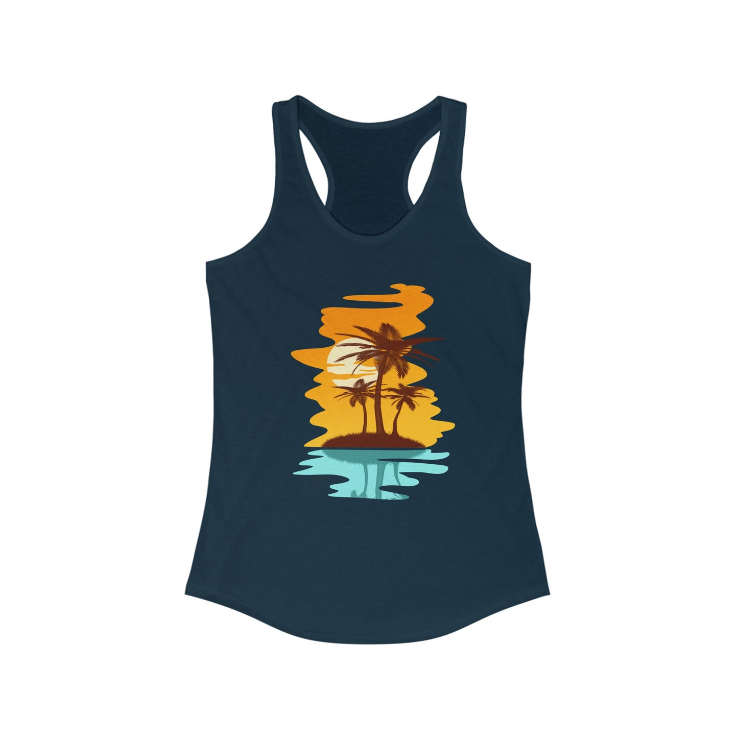 Tropical Paradise Racerback Tank - Perfect for Summer, Beach Days, Yoga, Casual Outings, Gift for Her