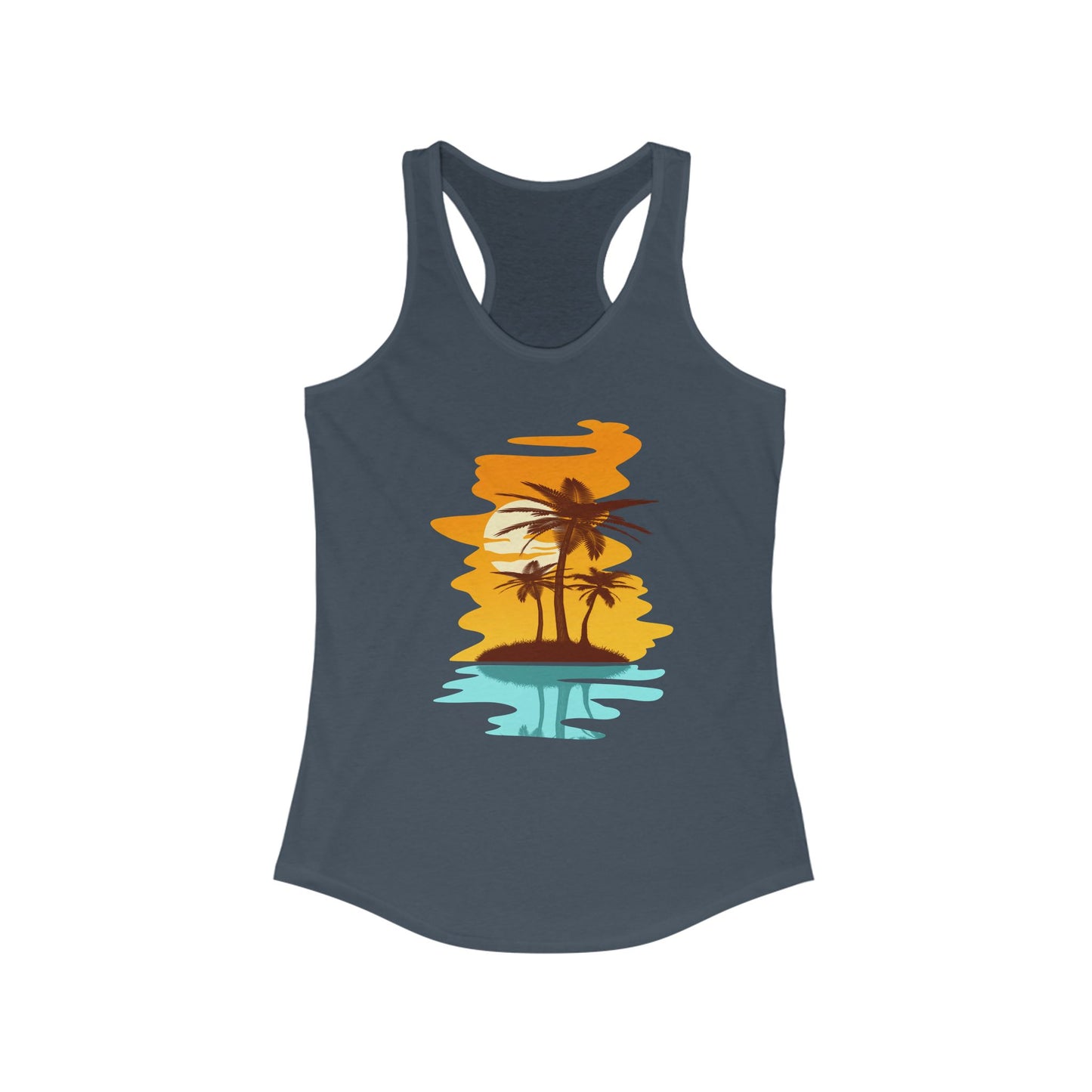 Tropical Paradise Racerback Tank - Perfect for Summer, Beach Days, Yoga, Casual Outings, Gift for Her