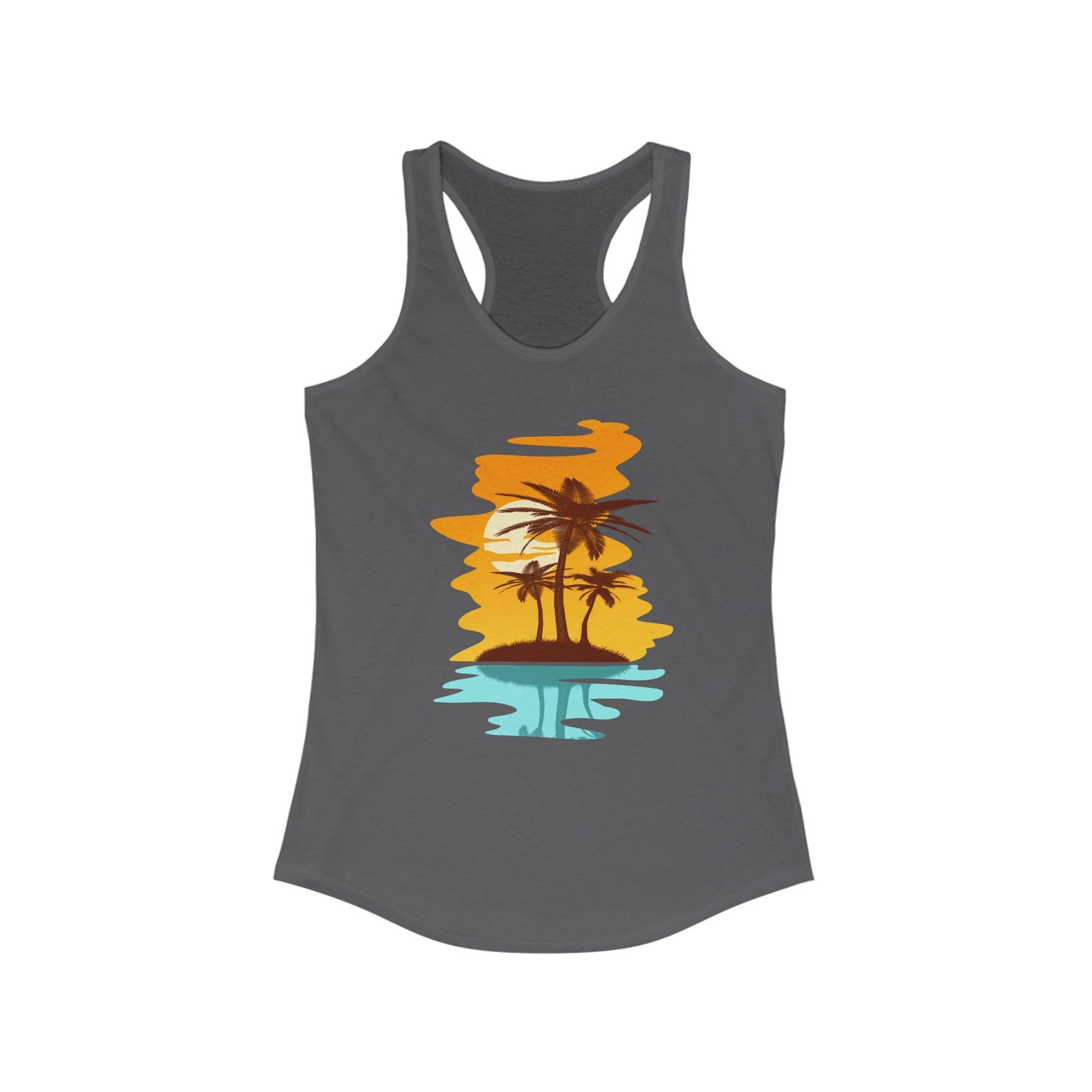 Tropical Paradise Racerback Tank - Perfect for Summer, Beach Days, Yoga, Casual Outings, Gift for Her