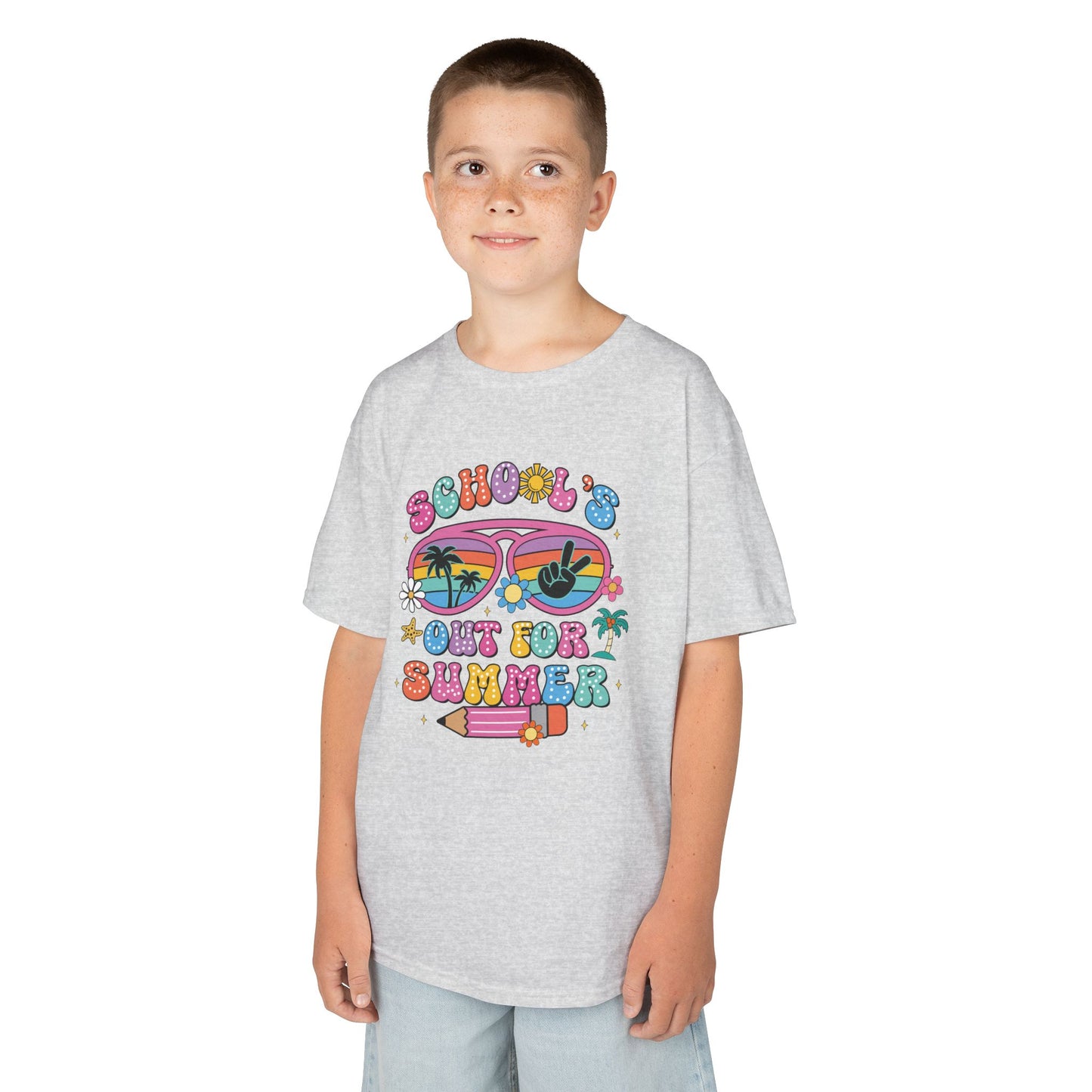 Summer Vibes Kids Tee, School's Out Shirt, Kids Summer T-Shirt, Fun Graphic Tee, Youth Casual Wear - To Be Designs
