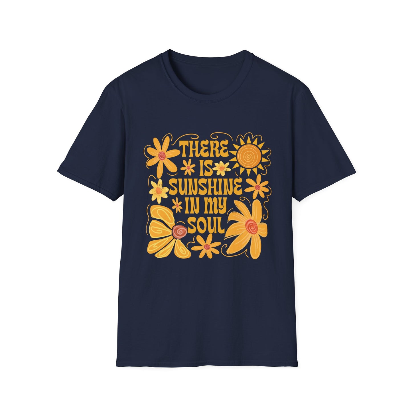 Sunshine in My Soul T-Shirt, Bright Floral Tee, Inspirational Shirt, Gift for Friend, Summer Outfit, Casual Wear - To Be Designs