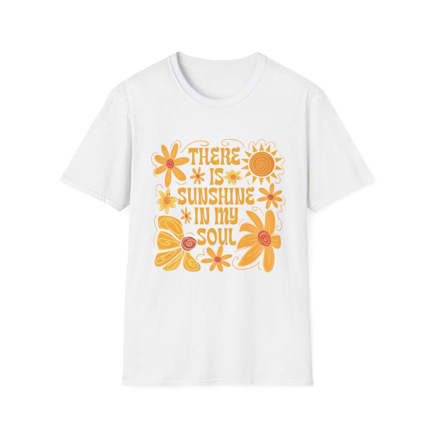 Sunshine in My Soul T-Shirt, Bright Floral Tee, Inspirational Shirt, Gift for Friend, Summer Outfit, Casual Wear - To Be Designs