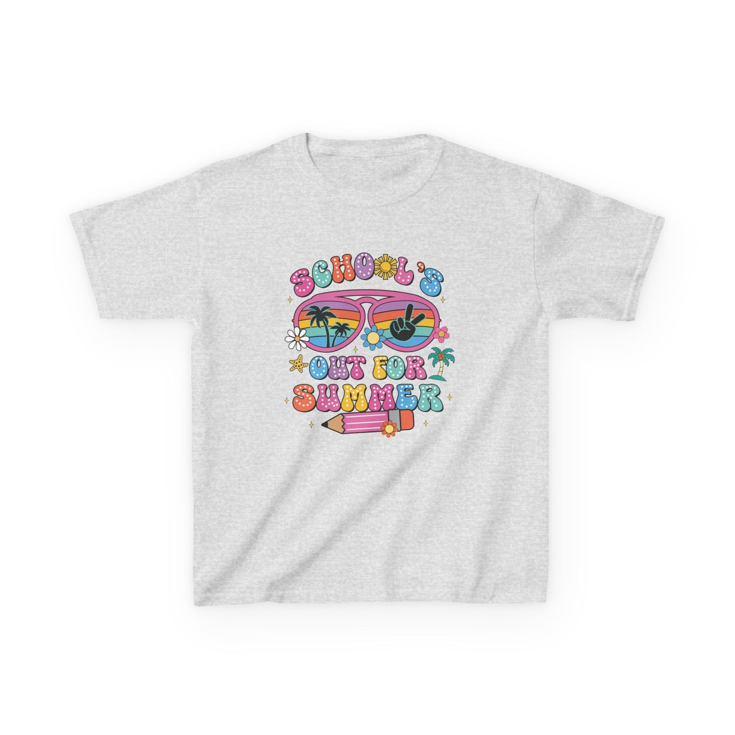 Summer Vibes Kids Tee, School's Out Shirt, Kids Summer T-Shirt, Fun Graphic Tee, Youth Casual Wear - To Be Designs
