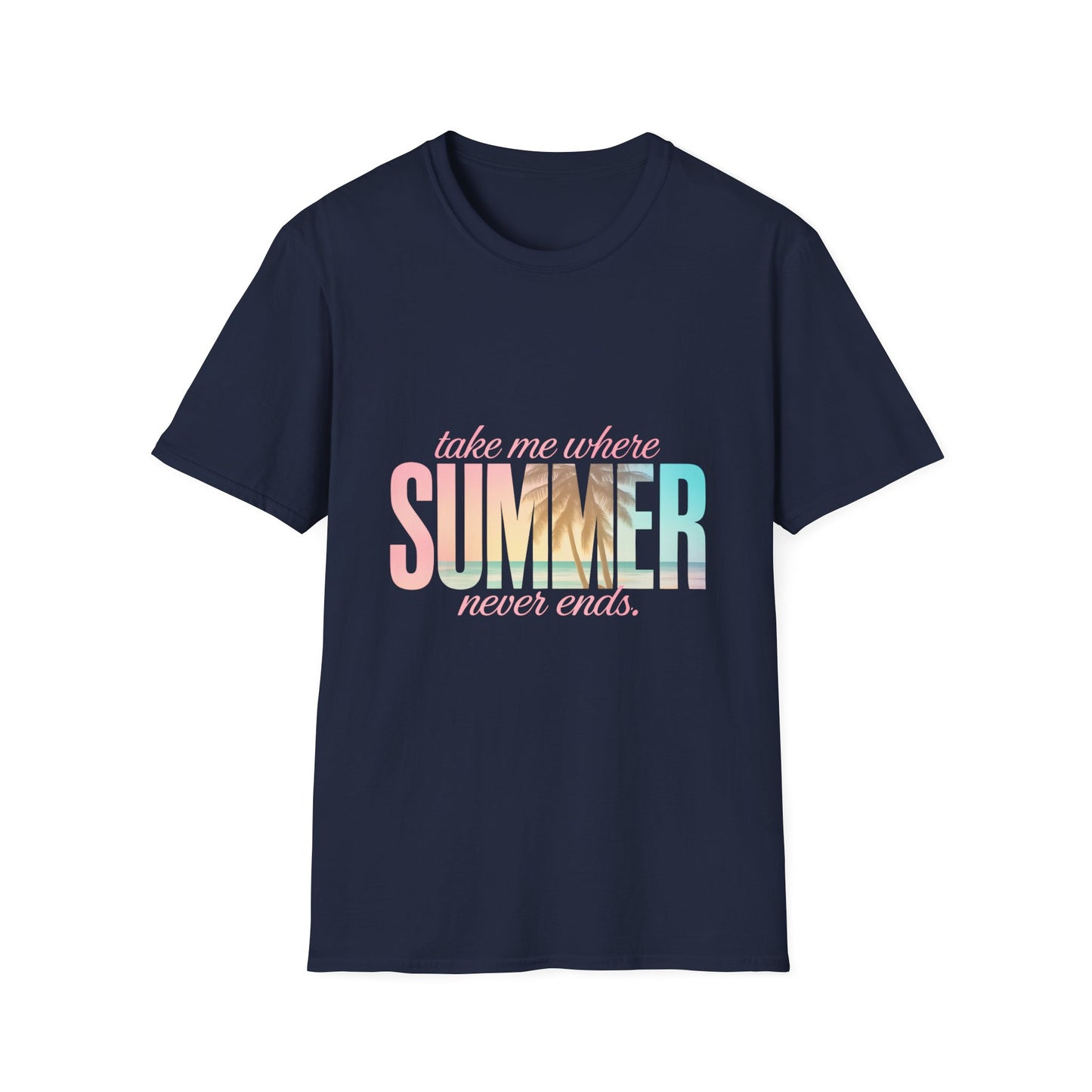 Summer Vibes Unisex Softstyle T-Shirt - Perfect for Beach Days, Vacation, Casual Wear, Gifts, Summer Parties - To Be Designs