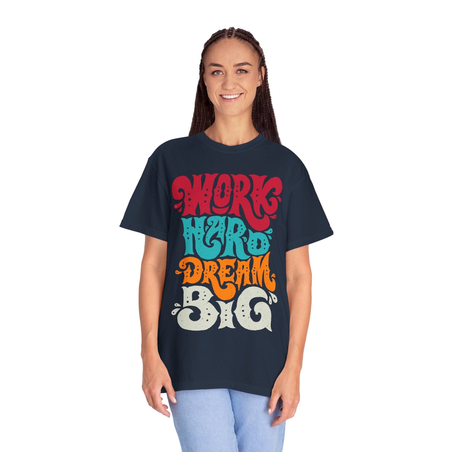 Motivational T-Shirt - "Work Hard Dream Big" - Unisex Tee, Inspirational Gift, Casual Wear, Trending Apparel, Perfect for Everyday