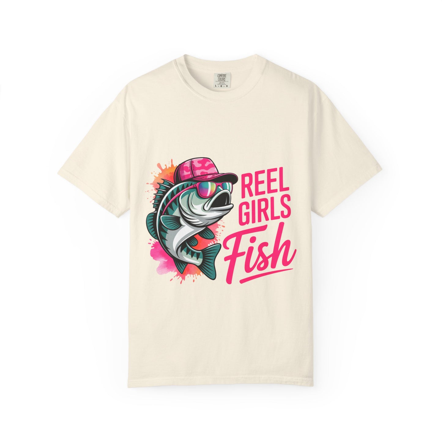 Reel Girls Fish Graphic T-Shirt, Fishing Gift for Women, Fisherwoman Tee, Summer Outfit, Fishing Lovers, Outdoor Adventure Apparel