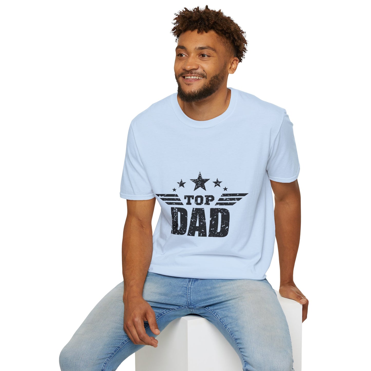 Top Dad Unisex Softstyle T-Shirt, Father's Day Gift, Casual Tee, Dad Apparel, Birthday Present, Family Gathering Wear - To Be Designs