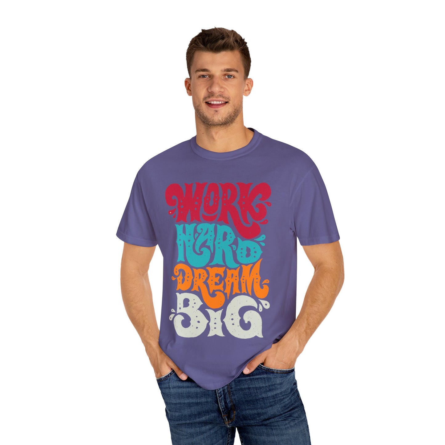 Motivational T-Shirt - "Work Hard Dream Big" - Unisex Tee, Inspirational Gift, Casual Wear, Trending Apparel, Perfect for Everyday