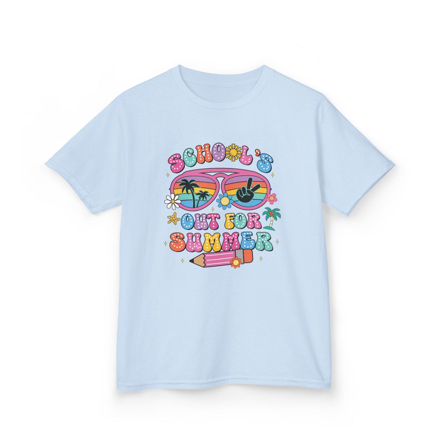 Summer Vibes Kids Tee, School's Out Shirt, Kids Summer T-Shirt, Fun Graphic Tee, Youth Casual Wear - To Be Designs