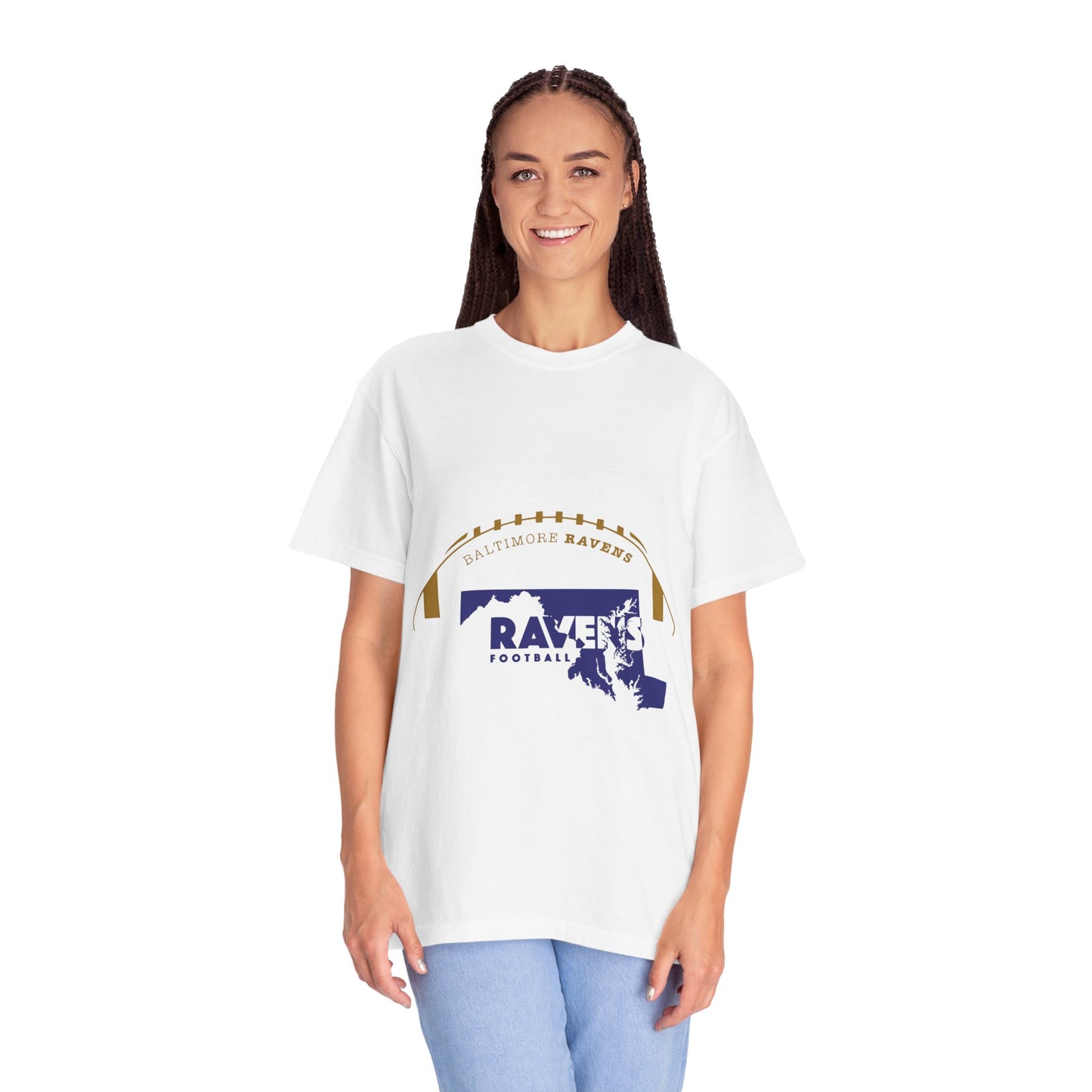 Baltimore Ravens Garment-Dyed T-Shirt - Unisex Football Fan Tee, Casual Wear, Game Day Apparel, Sports Merchandise, Birthday Gift