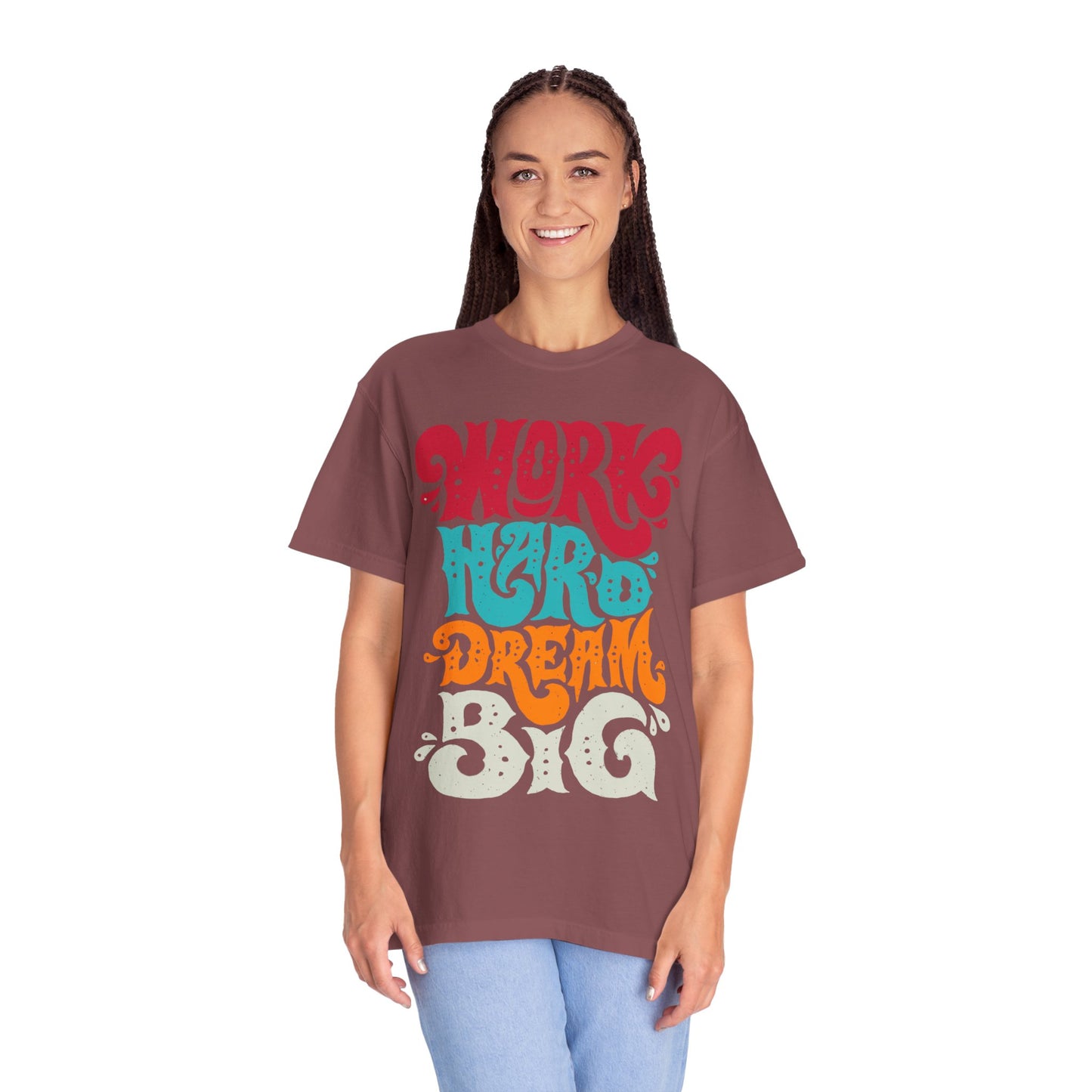 Motivational T-Shirt - "Work Hard Dream Big" - Unisex Tee, Inspirational Gift, Casual Wear, Trending Apparel, Perfect for Everyday