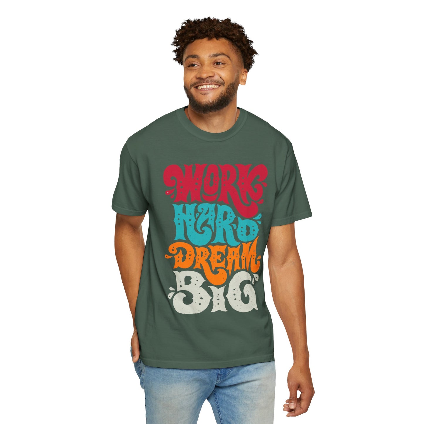 Motivational T-Shirt - "Work Hard Dream Big" - Unisex Tee, Inspirational Gift, Casual Wear, Trending Apparel, Perfect for Everyday