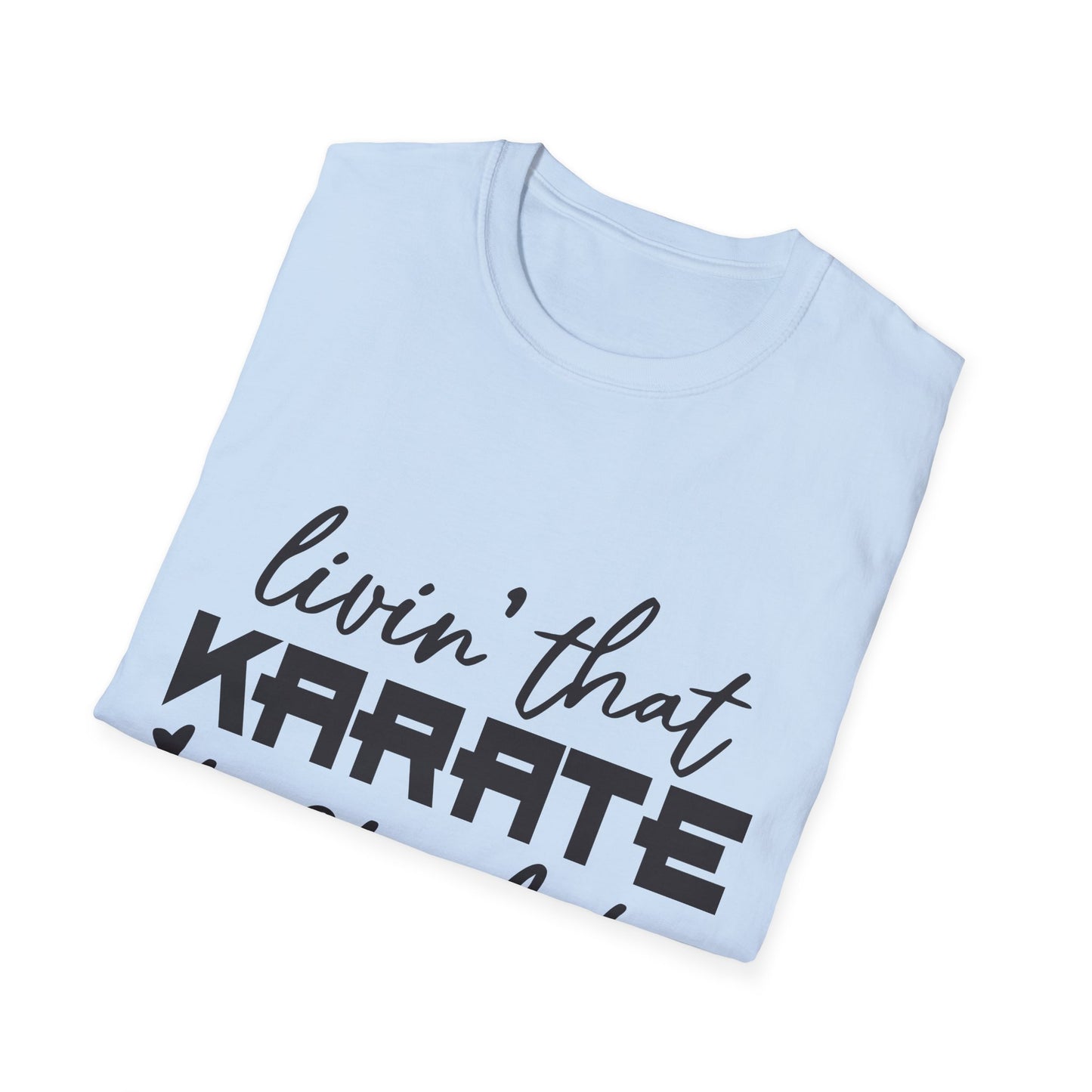 Karate Mom Life T-Shirt, Unisex Softstyle Tee, Gift for Karate Moms, Fun Sportswear for Events, Martial Arts Apparel - To Be Designs