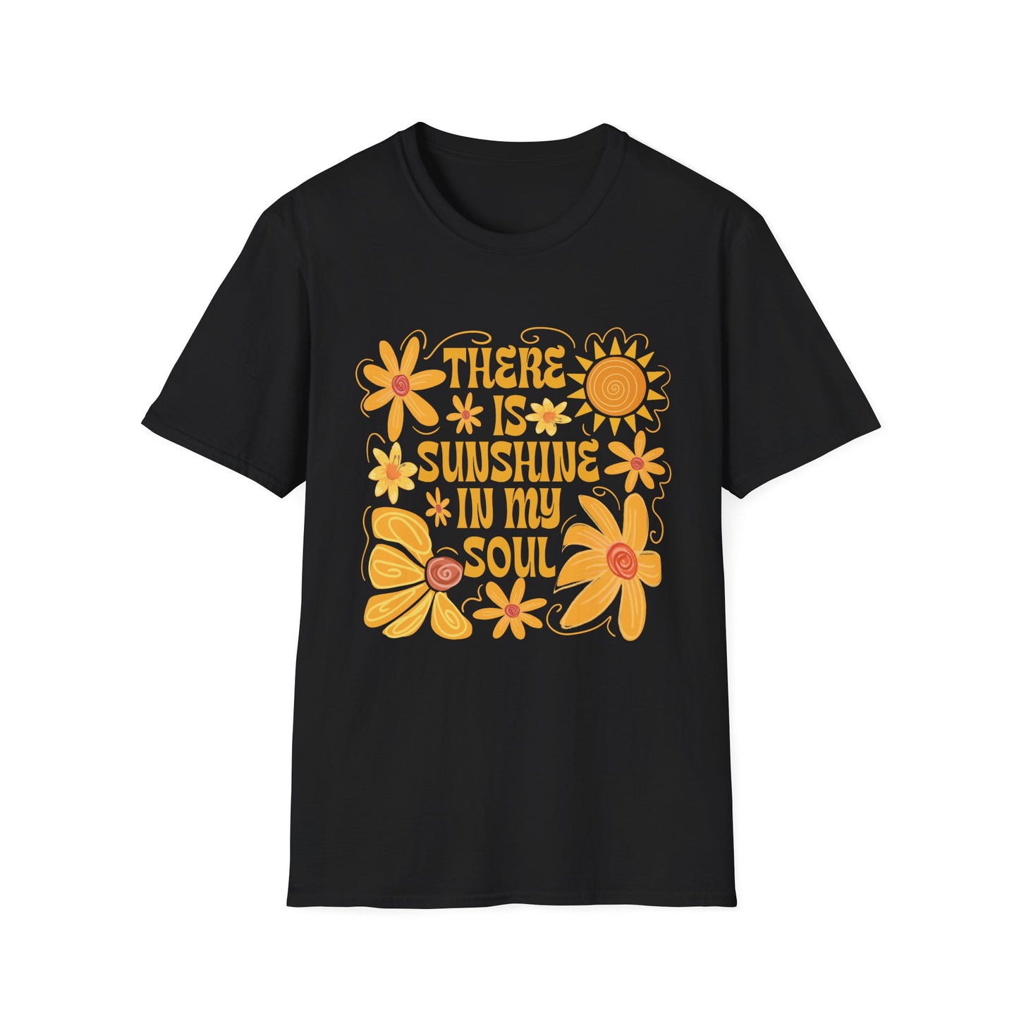 Sunshine in My Soul T-Shirt, Bright Floral Tee, Inspirational Shirt, Gift for Friend, Summer Outfit, Casual Wear - To Be Designs