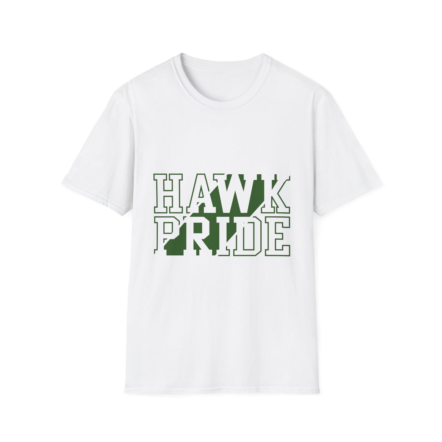 Hawk Pride Unisex T-Shirt, Softstyle Tee for School Spirit, College Apparel, Gifts for Graduates, Casual Wear