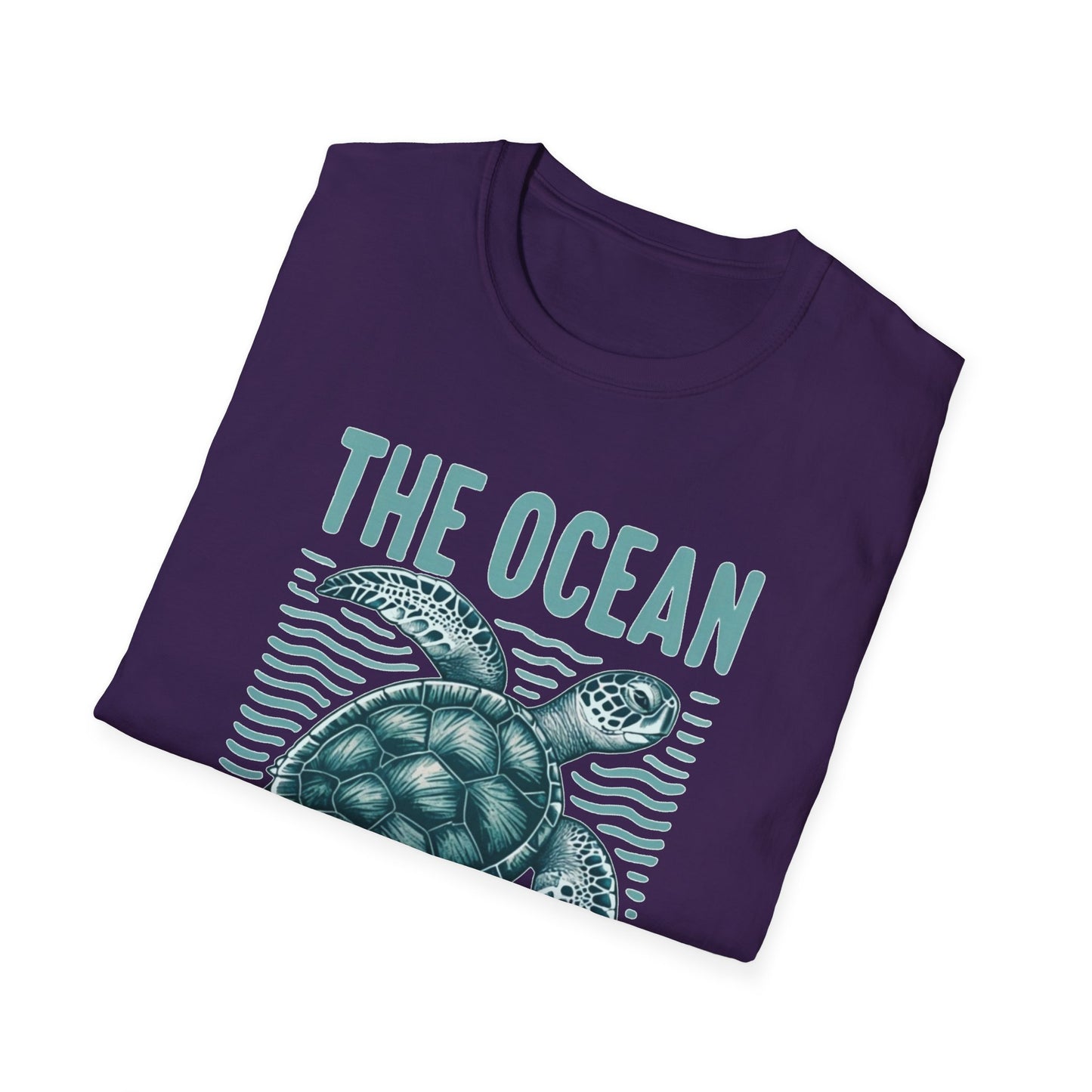 Ocean Calling Unisex Softstyle T-Shirt, Sea Turtle Tee, Beach Lover Shirt, Gift for Ocean Enthusiasts, Summer Clothing - To Be Designs