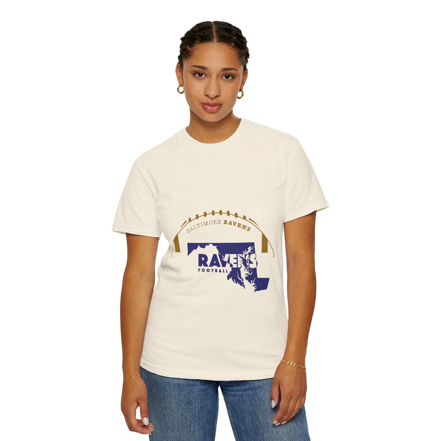 Baltimore Ravens Garment-Dyed T-Shirt - Unisex Football Fan Tee, Casual Wear, Game Day Apparel, Sports Merchandise, Birthday Gift
