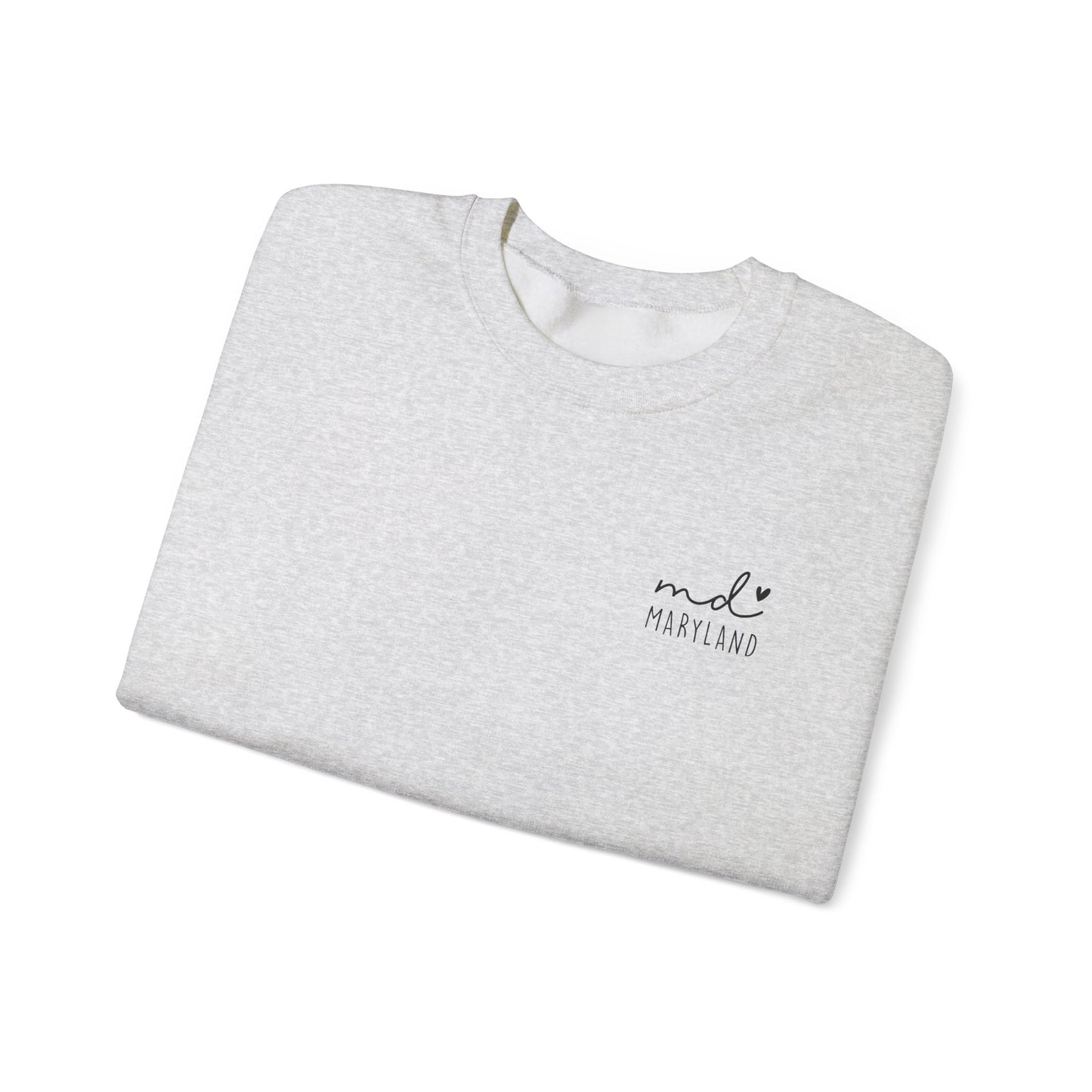 Maryland MD Cozy Unisex Crewneck Sweatshirt, Comfy Layering Piece, Perfect Gift for Friends, Relaxed Style for Every Season, Casual Sweat