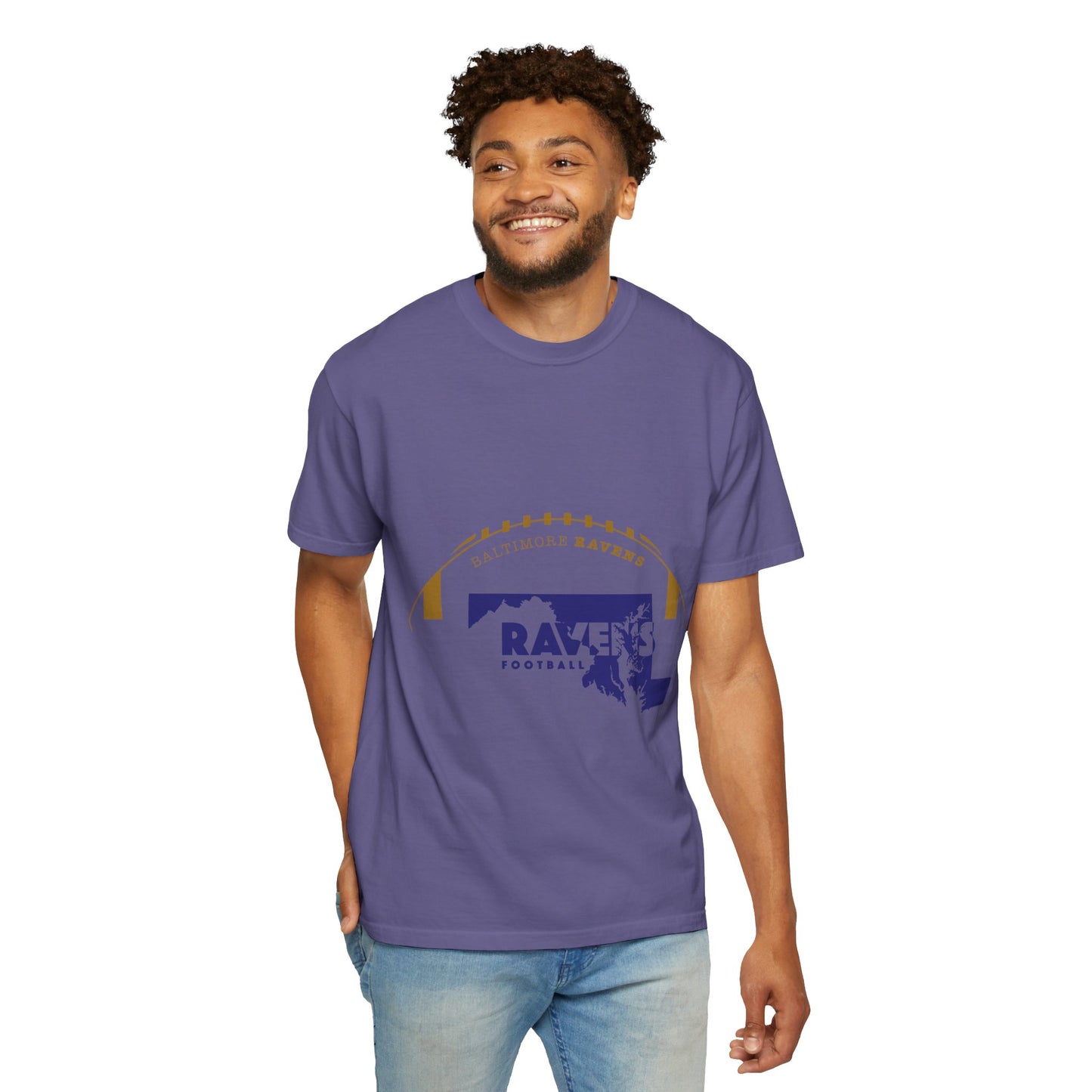 Baltimore Ravens Garment-Dyed T-Shirt - Unisex Football Fan Tee, Casual Wear, Game Day Apparel, Sports Merchandise, Birthday Gift