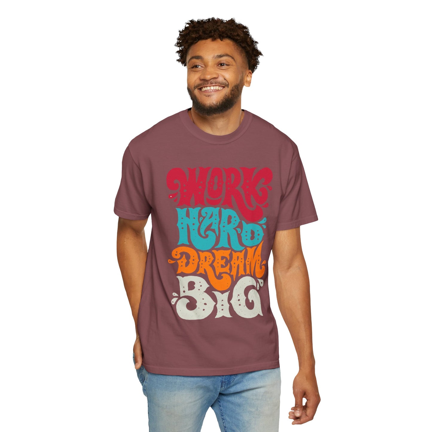 Motivational T-Shirt - "Work Hard Dream Big" - Unisex Tee, Inspirational Gift, Casual Wear, Trending Apparel, Perfect for Everyday