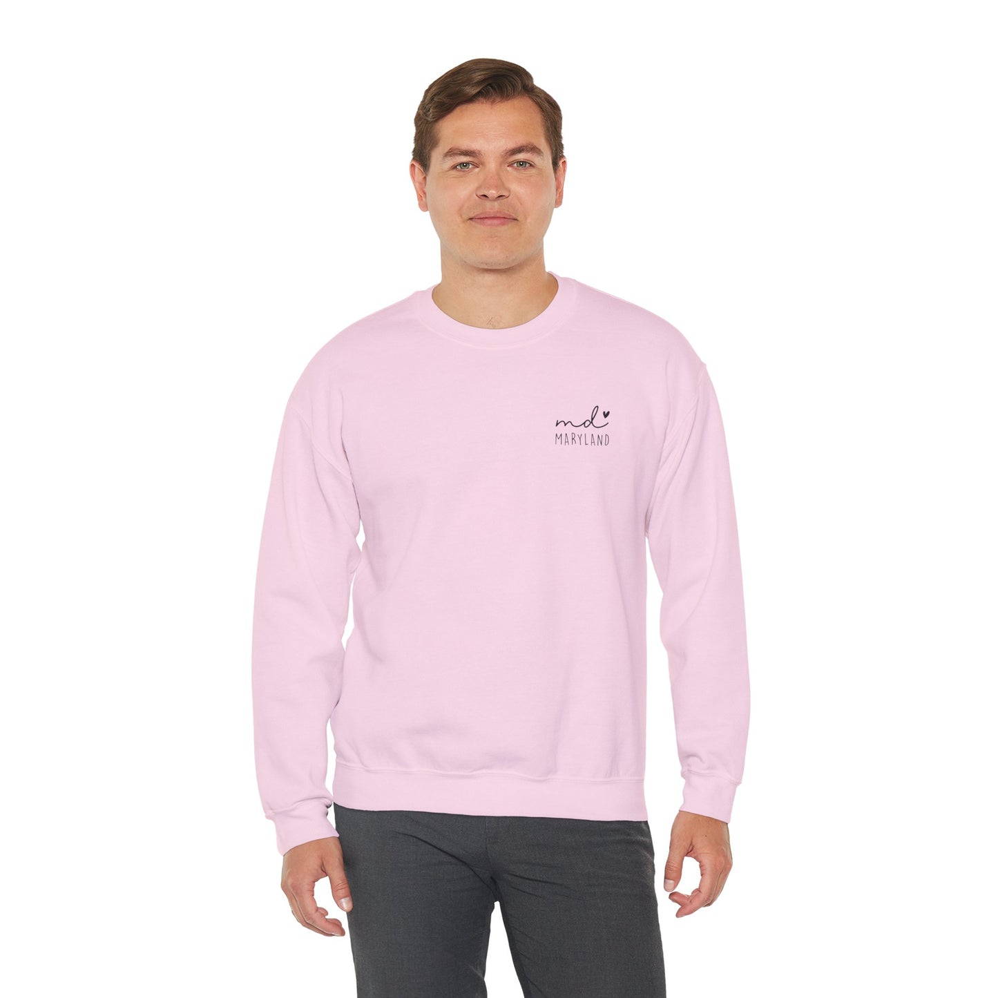 Maryland MD Cozy Unisex Crewneck Sweatshirt, Comfy Layering Piece, Perfect Gift for Friends, Relaxed Style for Every Season, Casual Sweat