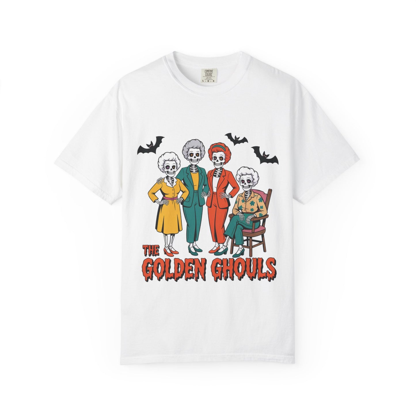 Golden Ghouls Unisex T-Shirt, Halloween Tee, Vintage Style Shirt, Gift for Fans, Retro Graphic Tee, Spooky Apparel