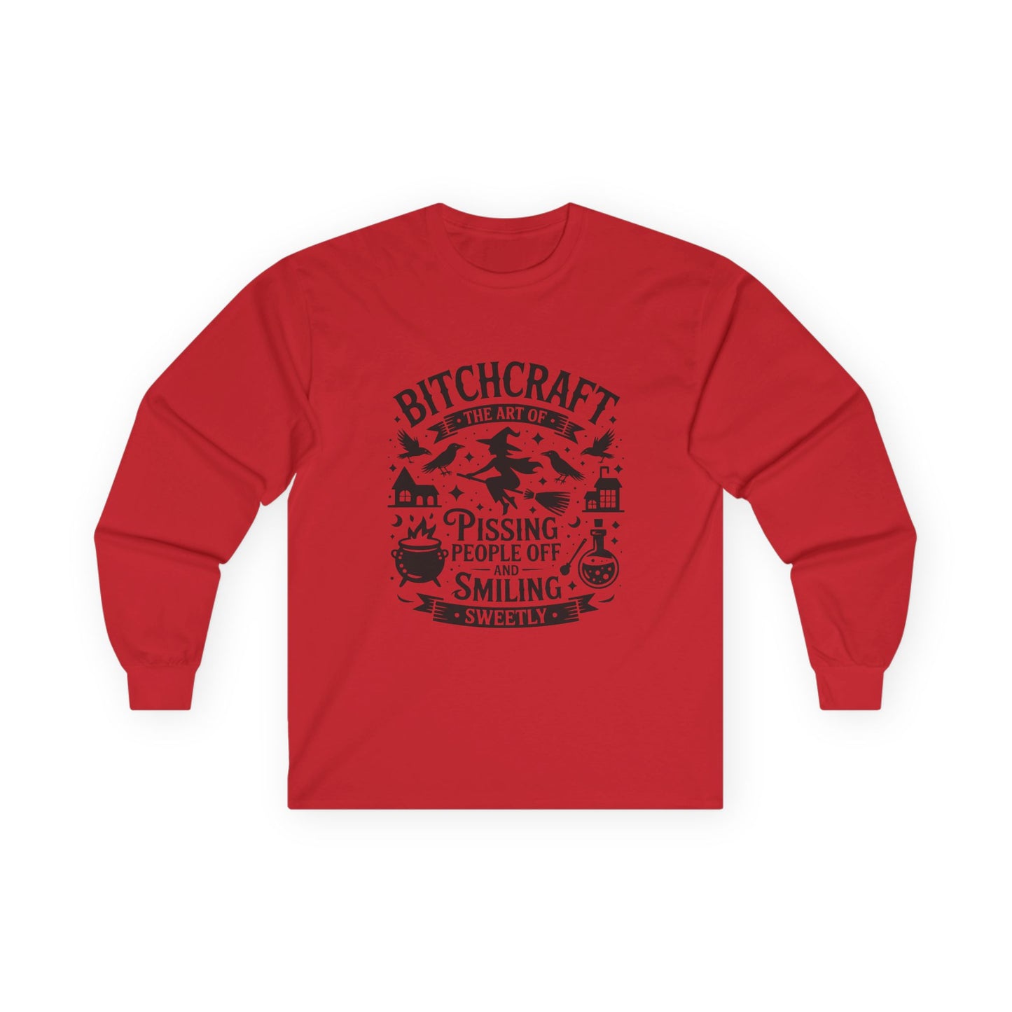 Bitchcraft Unisex Long Sleeve Tee | Funny Witchy Shirt, Gifts for Witches, Halloween Apparel, Spooky Season Wear, Casual Outfit