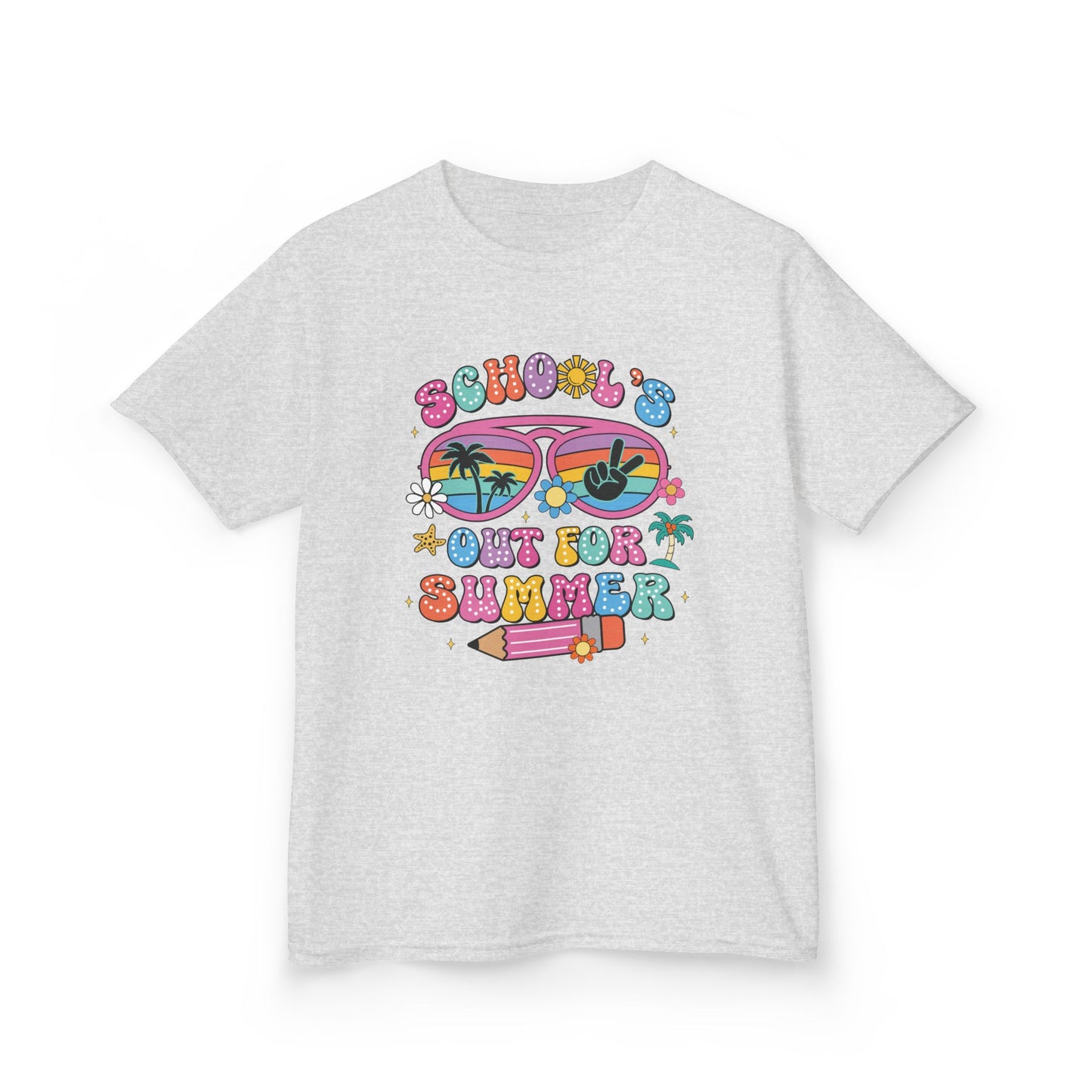 Summer Vibes Kids Tee, School's Out Shirt, Kids Summer T-Shirt, Fun Graphic Tee, Youth Casual Wear - To Be Designs