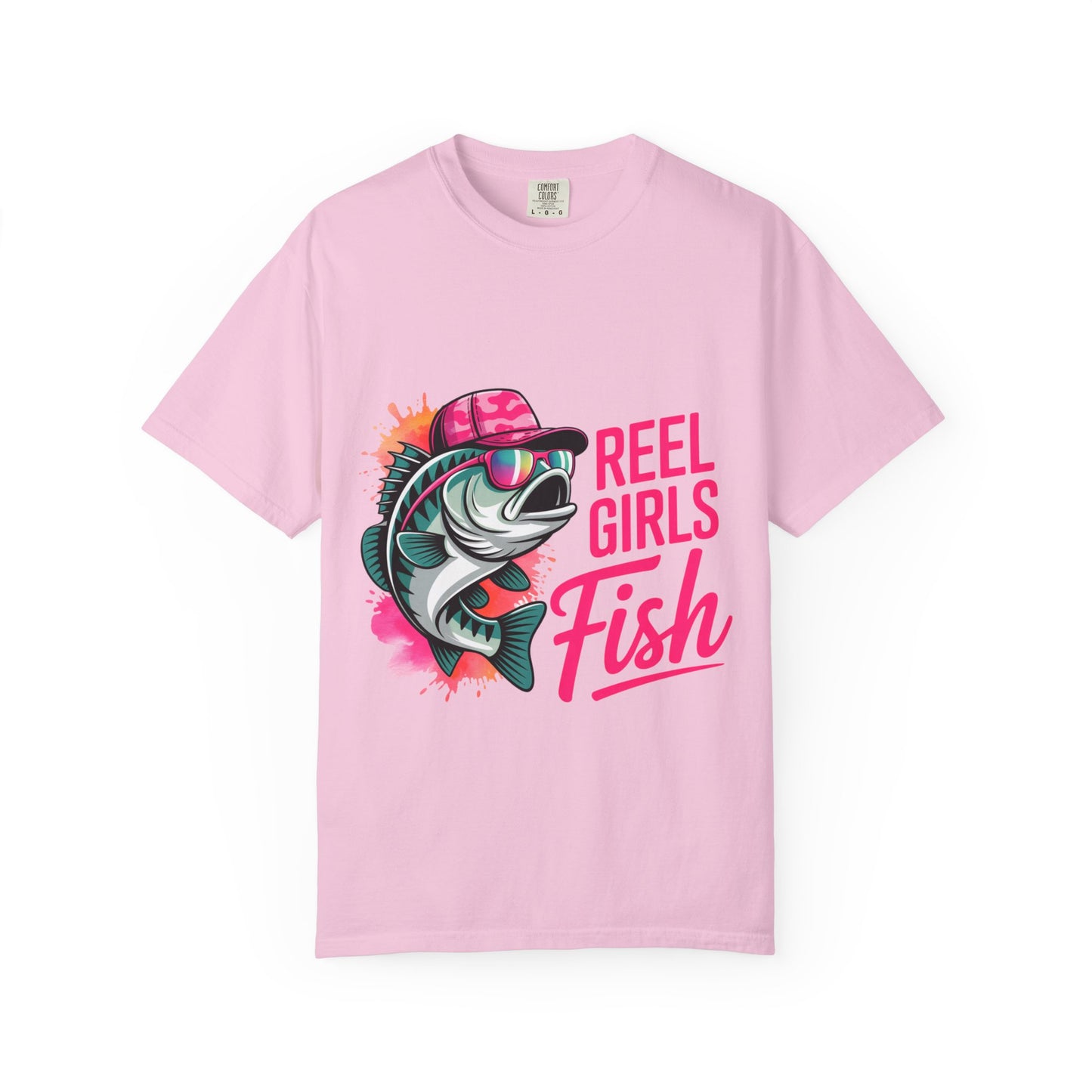 Reel Girls Fish Graphic T-Shirt, Fishing Gift for Women, Fisherwoman Tee, Summer Outfit, Fishing Lovers, Outdoor Adventure Apparel