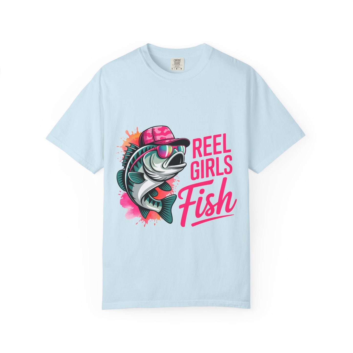 Reel Girls Fish Graphic T-Shirt, Fishing Gift for Women, Fisherwoman Tee, Summer Outfit, Fishing Lovers, Outdoor Adventure Apparel