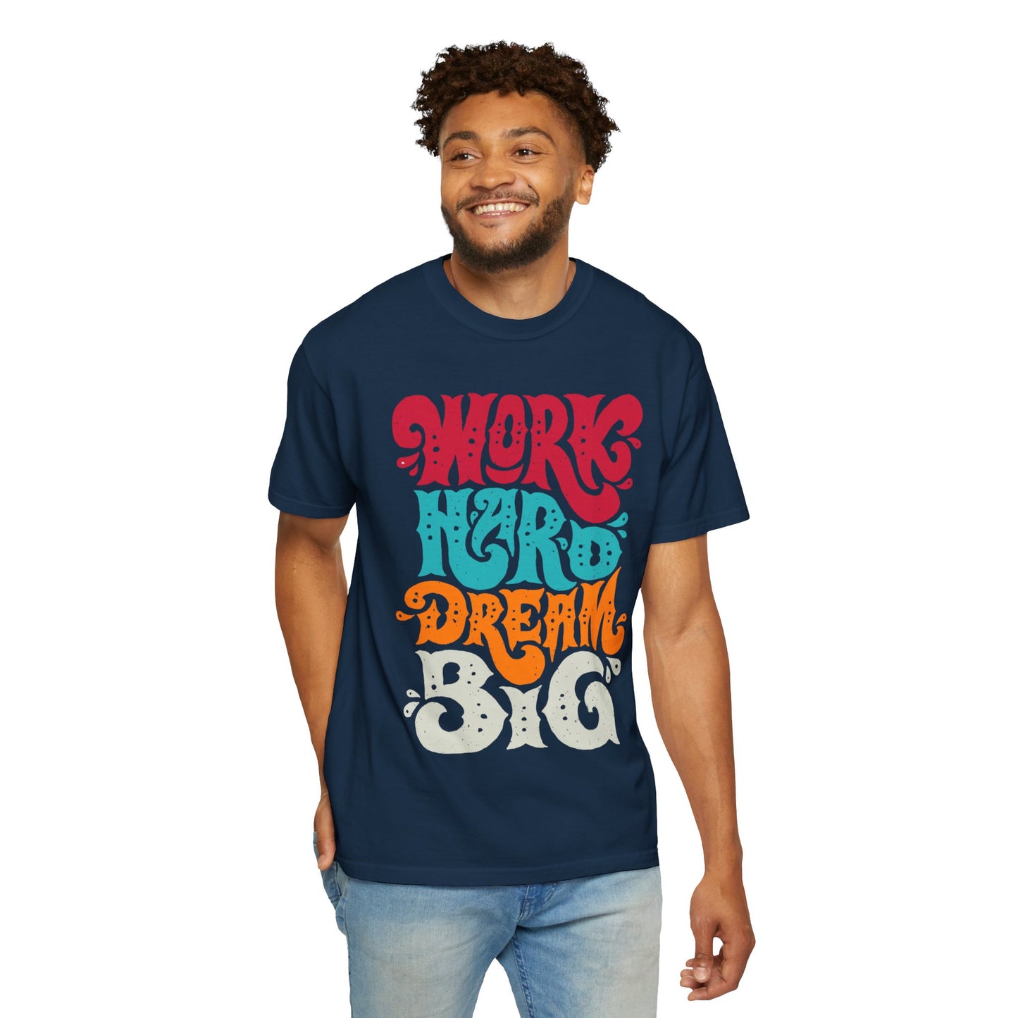 Motivational T-Shirt - "Work Hard Dream Big" - Unisex Tee, Inspirational Gift, Casual Wear, Trending Apparel, Perfect for Everyday