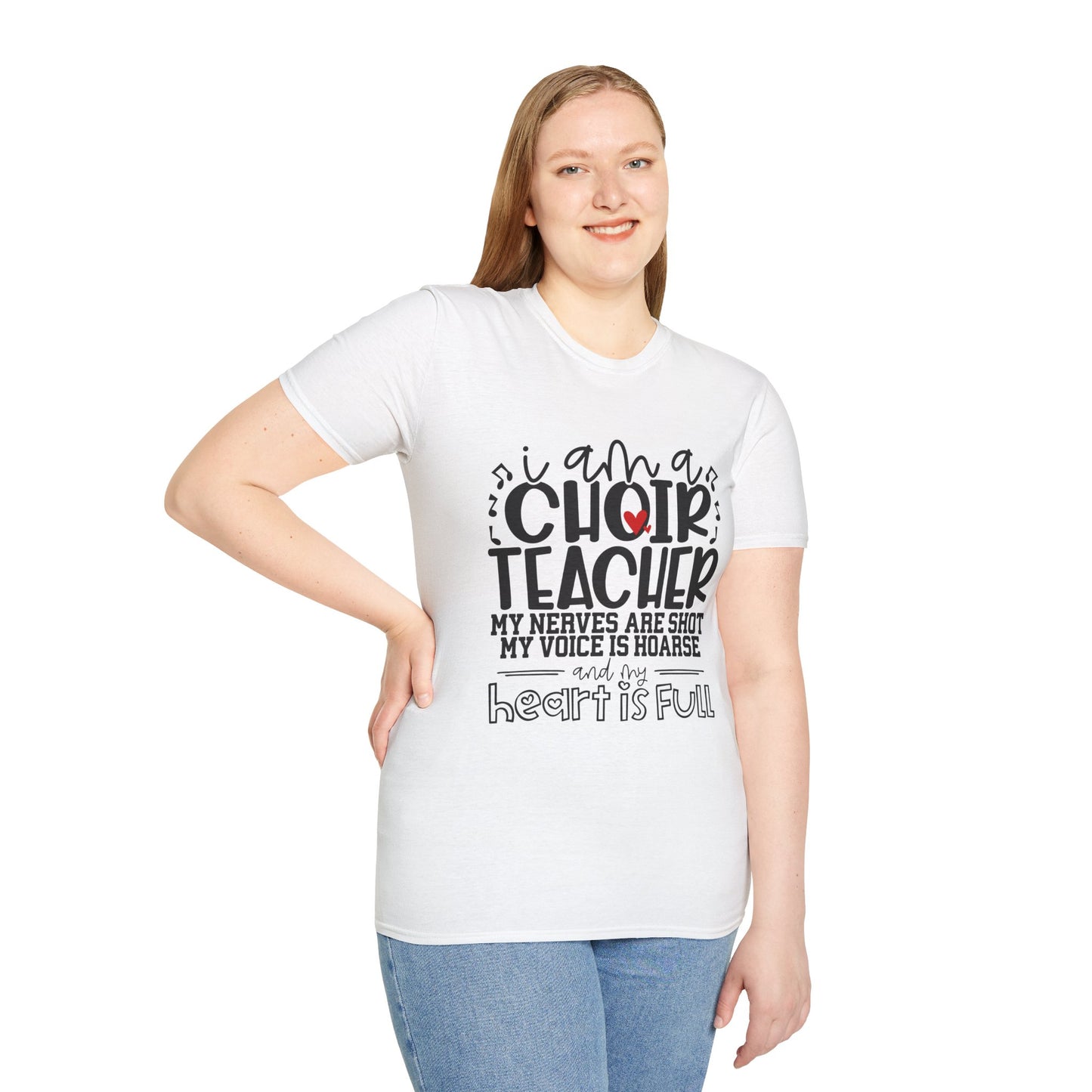 Heartfelt Choir Teacher T-Shirt, Music Educator Gift, Unisex Tee, Teacher Appreciation, Back to School, Cute and Comfy Shirt