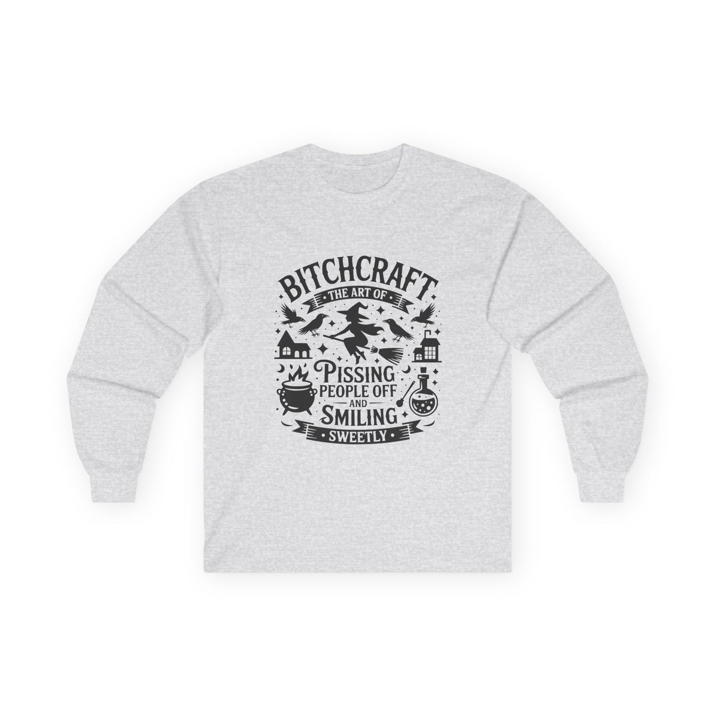 Bitchcraft Unisex Long Sleeve Tee | Funny Witchy Shirt, Gifts for Witches, Halloween Apparel, Spooky Season Wear, Casual Outfit
