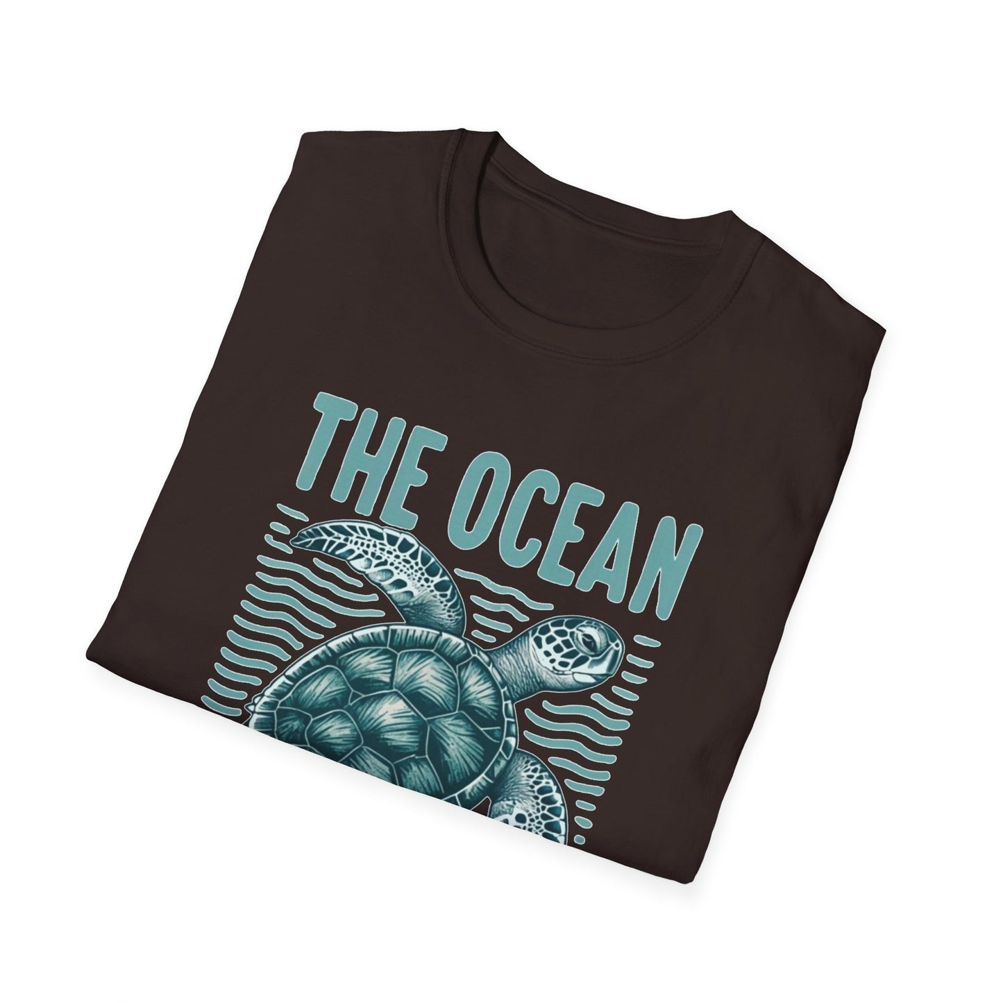 Ocean Calling Unisex Softstyle T-Shirt, Sea Turtle Tee, Beach Lover Shirt, Gift for Ocean Enthusiasts, Summer Clothing - To Be Designs