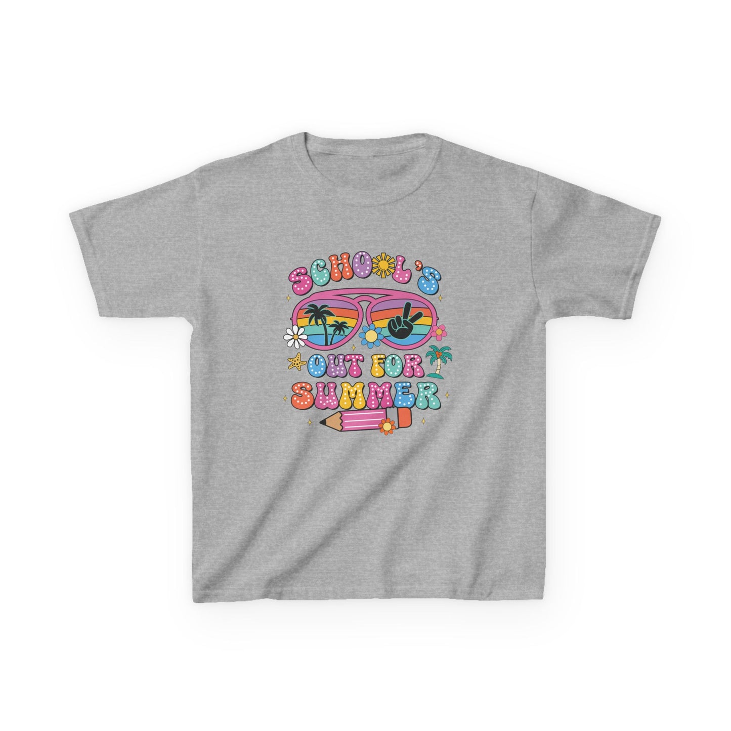 Summer Vibes Kids Tee, School's Out Shirt, Kids Summer T-Shirt, Fun Graphic Tee, Youth Casual Wear - To Be Designs