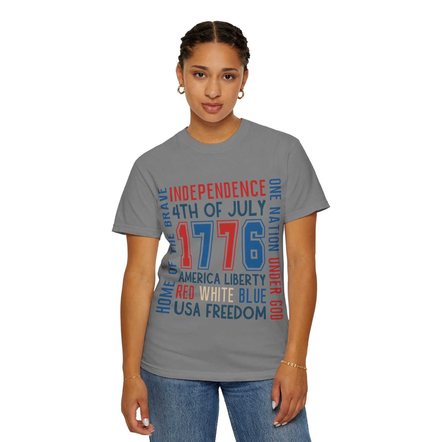 Patriotic Unisex T-Shirt - Celebrate Independence Day, Fourth of July, USA Freedom, Home of the Brave, American Pride - To Be Designs