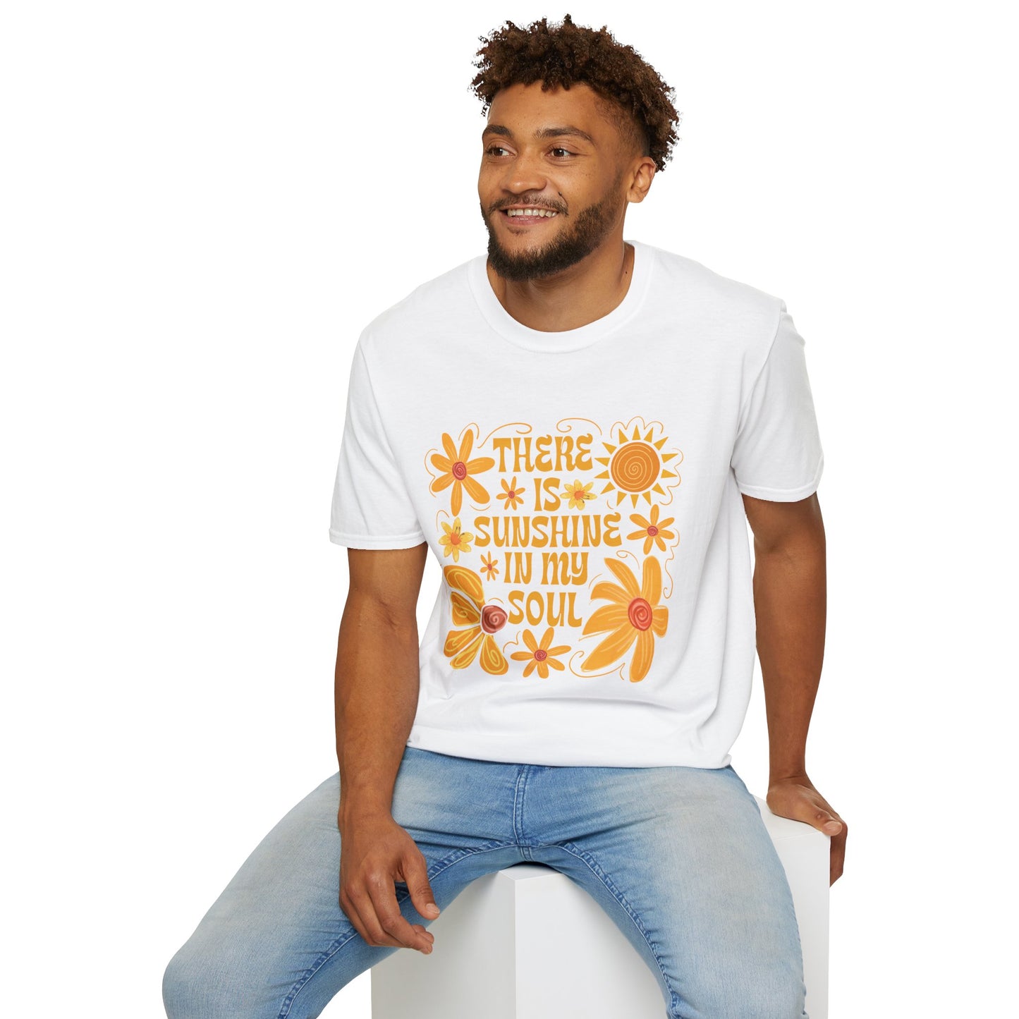 Sunshine in My Soul T-Shirt, Bright Floral Tee, Inspirational Shirt, Gift for Friend, Summer Outfit, Casual Wear - To Be Designs