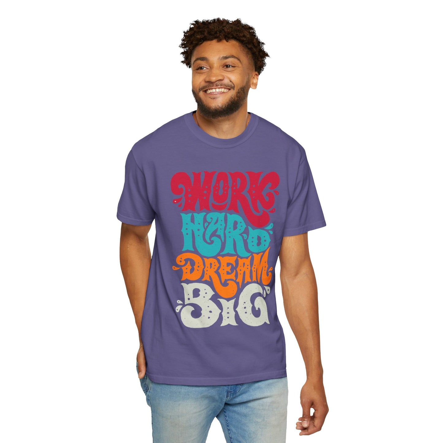 Motivational T-Shirt - "Work Hard Dream Big" - Unisex Tee, Inspirational Gift, Casual Wear, Trending Apparel, Perfect for Everyday