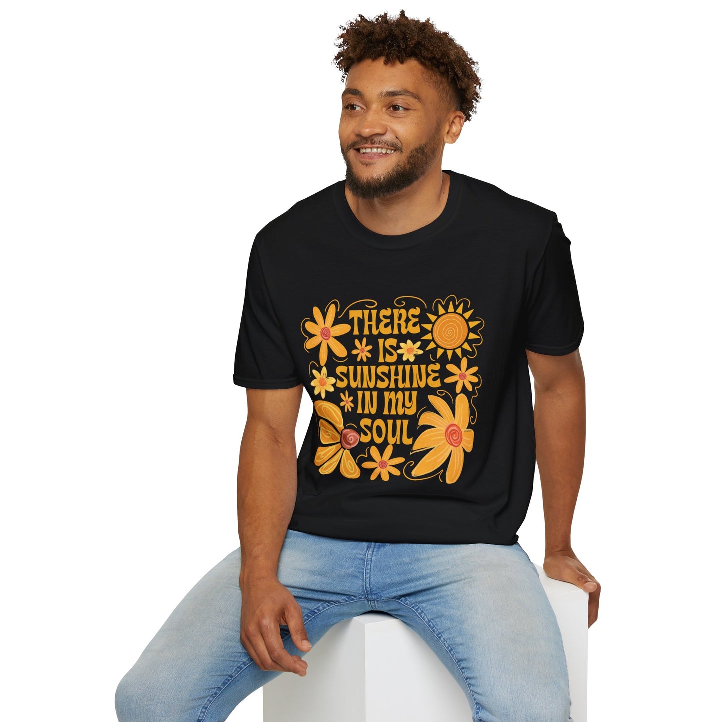 Sunshine in My Soul T-Shirt, Bright Floral Tee, Inspirational Shirt, Gift for Friend, Summer Outfit, Casual Wear - To Be Designs