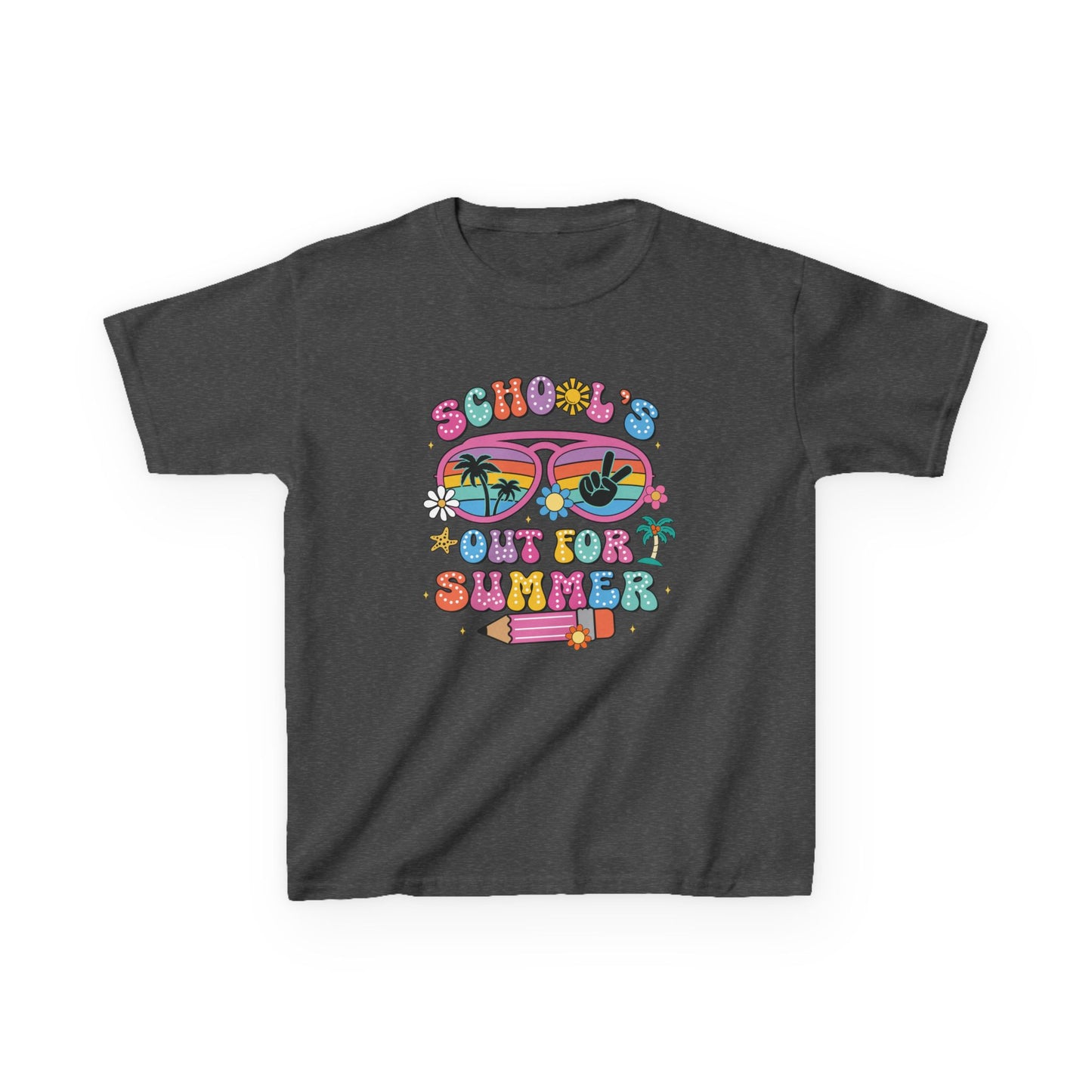 Summer Vibes Kids Tee, School's Out Shirt, Kids Summer T-Shirt, Fun Graphic Tee, Youth Casual Wear - To Be Designs