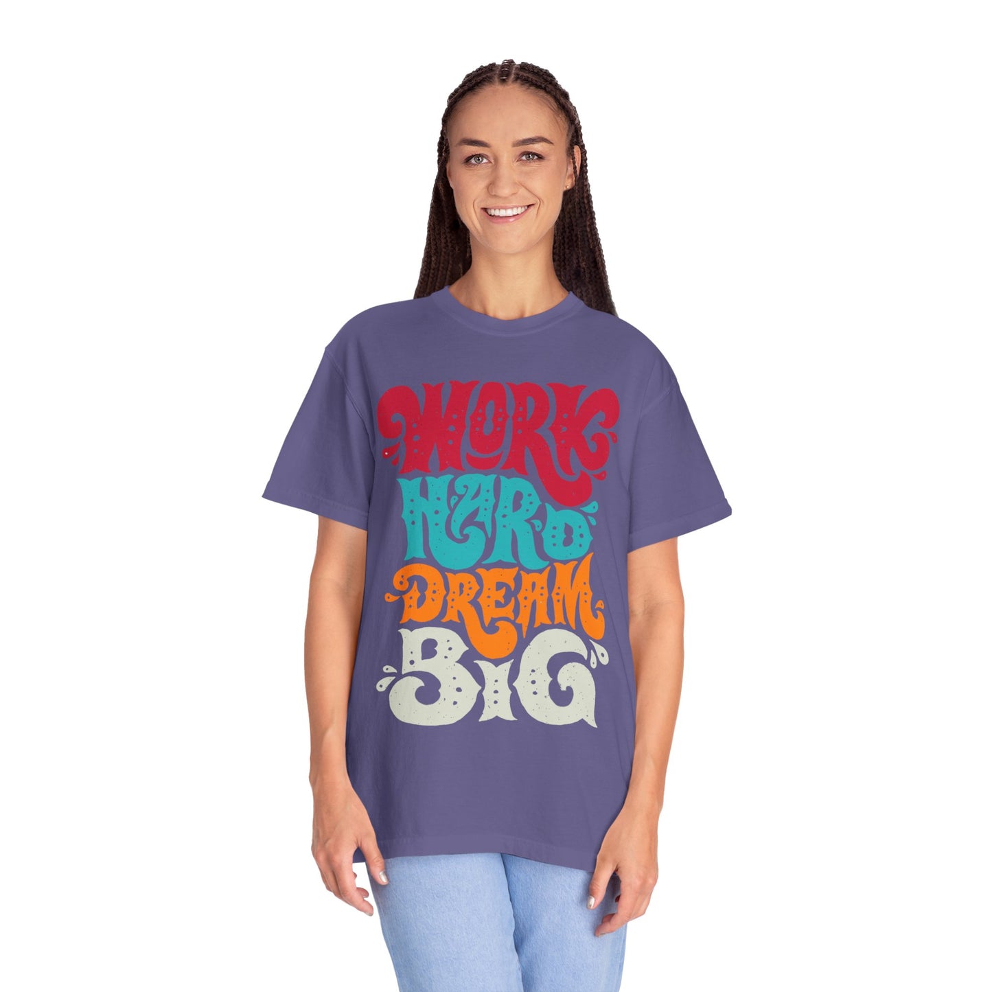 Motivational T-Shirt - "Work Hard Dream Big" - Unisex Tee, Inspirational Gift, Casual Wear, Trending Apparel, Perfect for Everyday
