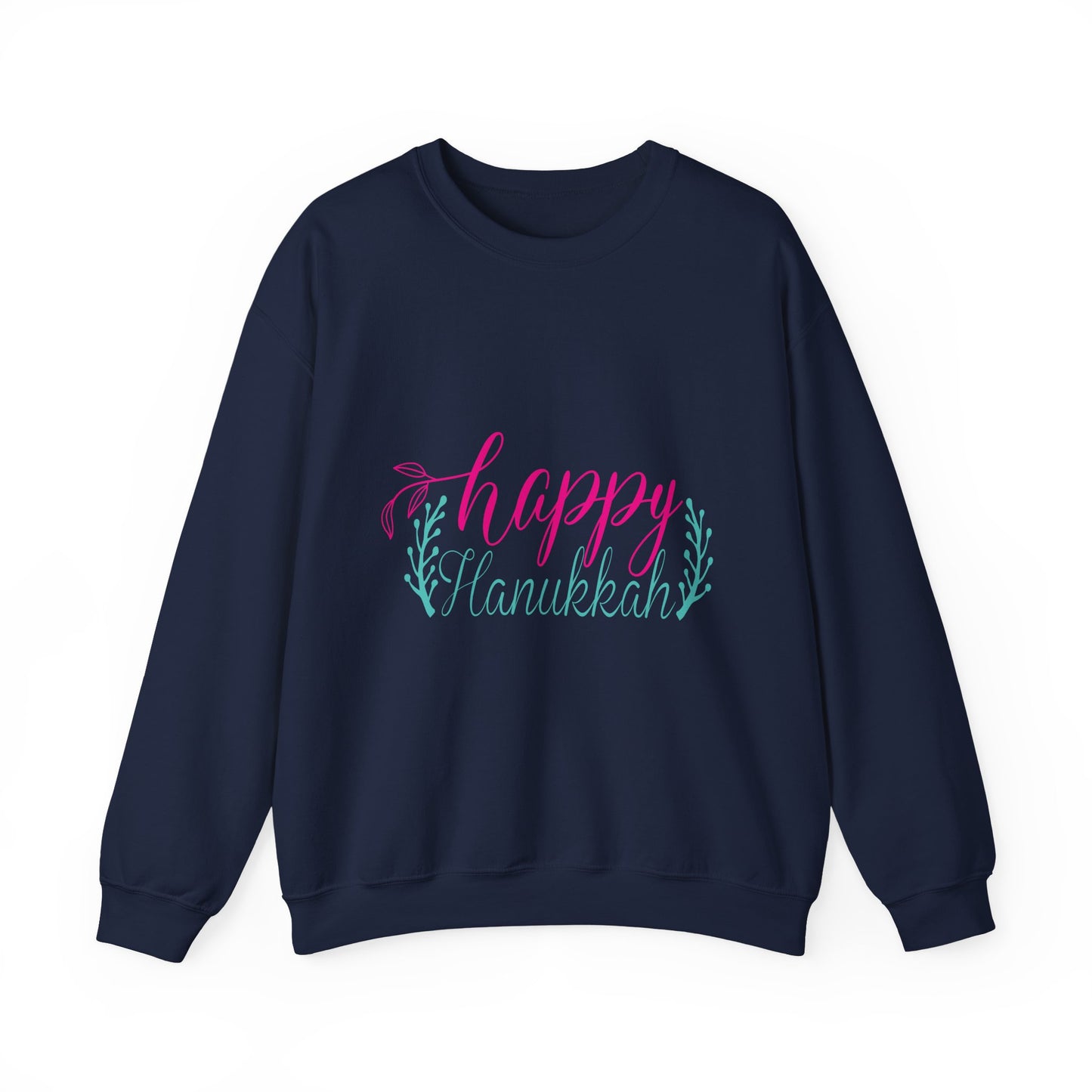 Happy Hanukkah Sweatshirt - Festive Script Holiday Crewneck