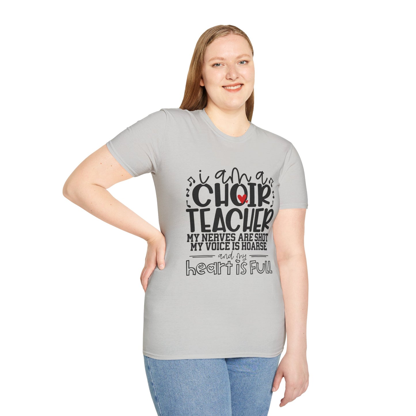 Heartfelt Choir Teacher T-Shirt, Music Educator Gift, Unisex Tee, Teacher Appreciation, Back to School, Cute and Comfy Shirt