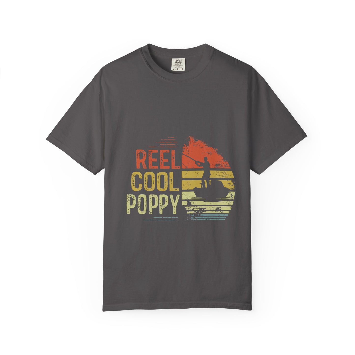 Reel Cool Poppy T-Shirt, Summer Vibe Shirt, Unisex Garment-Dyed Tee, Beachwear, Gift for Dad, Casual Wear