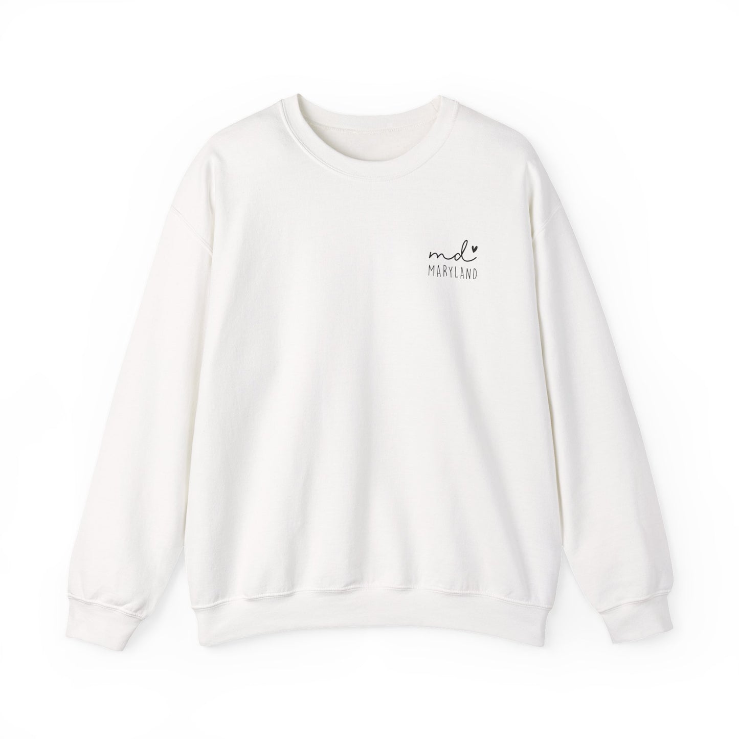 Maryland MD Cozy Unisex Crewneck Sweatshirt, Comfy Layering Piece, Perfect Gift for Friends, Relaxed Style for Every Season, Casual Sweat